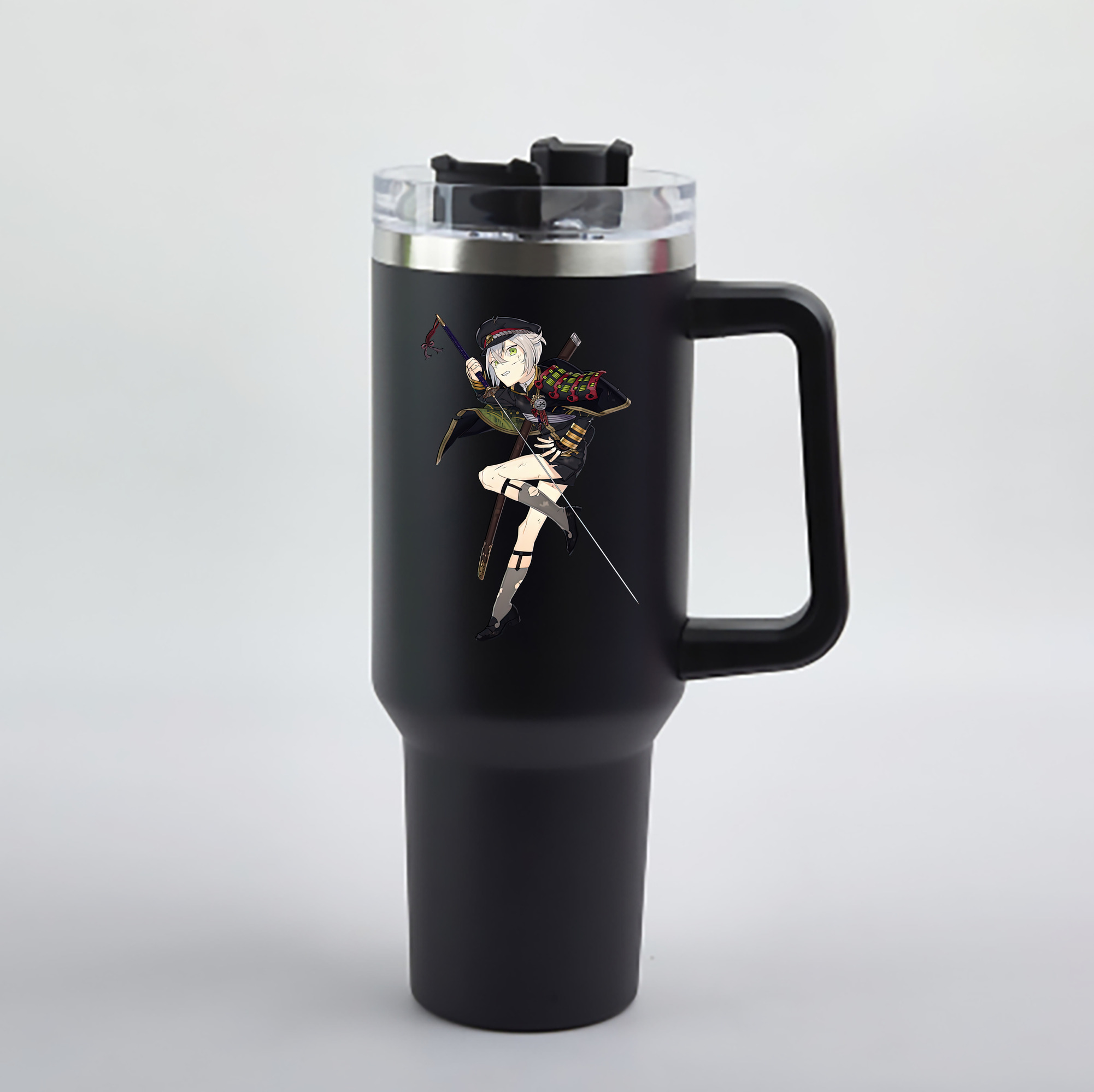 （画像用） 刀剣乱舞 Touken Ranbu 1200mL車用タンブラー - クリスタルステッカー（プラスチックストロー付き）