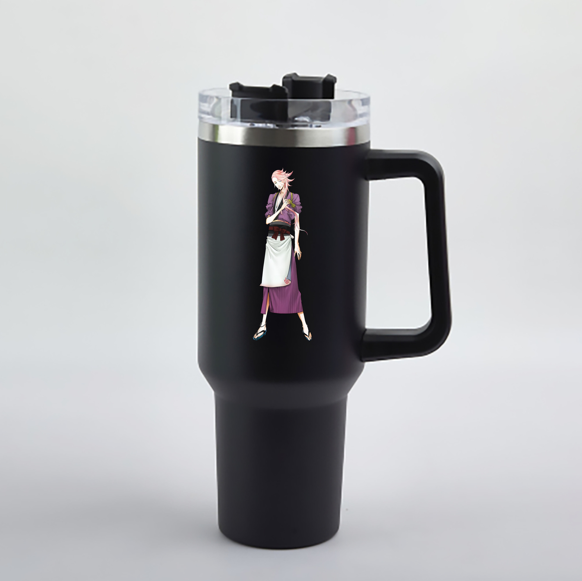 （画像用） 刀剣乱舞 Touken Ranbu 1200mL車用タンブラー - クリスタルステッカー（プラスチックストロー付き）
