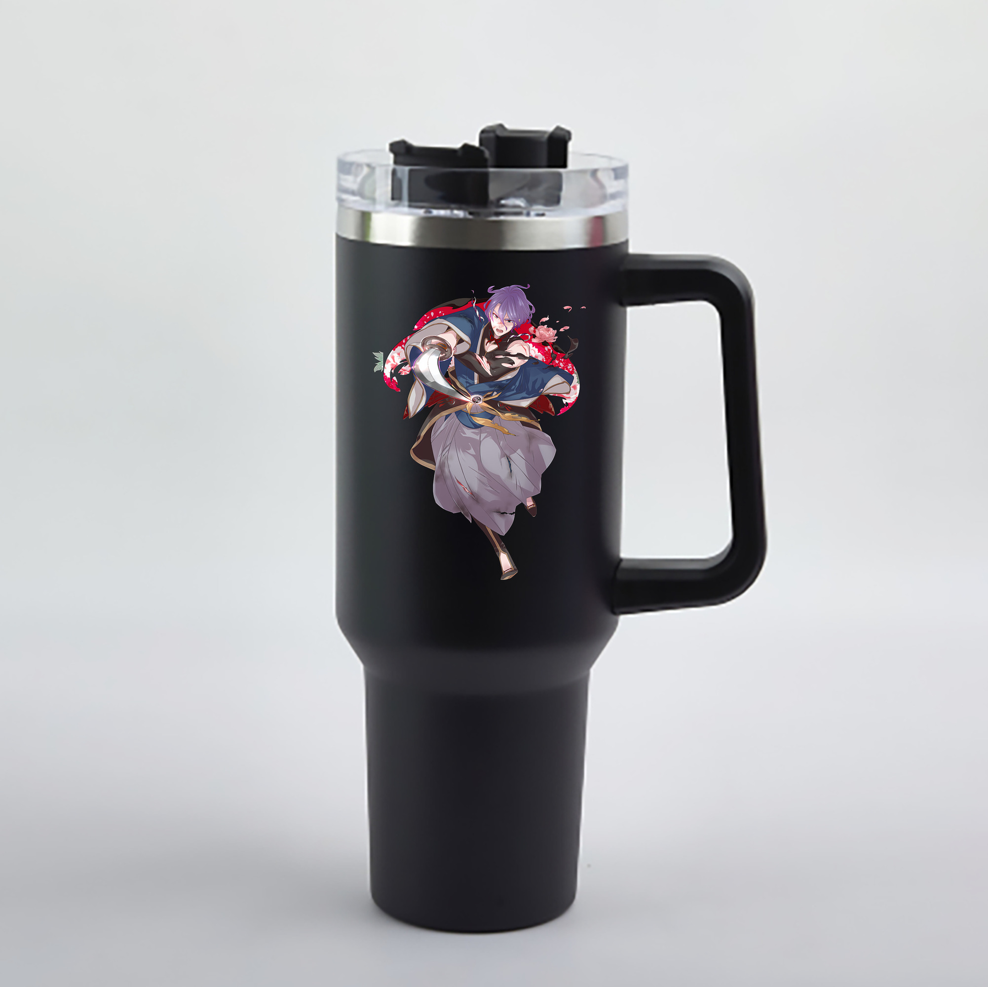 （画像用） 刀剣乱舞 Touken Ranbu 1200mL車用タンブラー - クリスタルステッカー（プラスチックストロー付き）