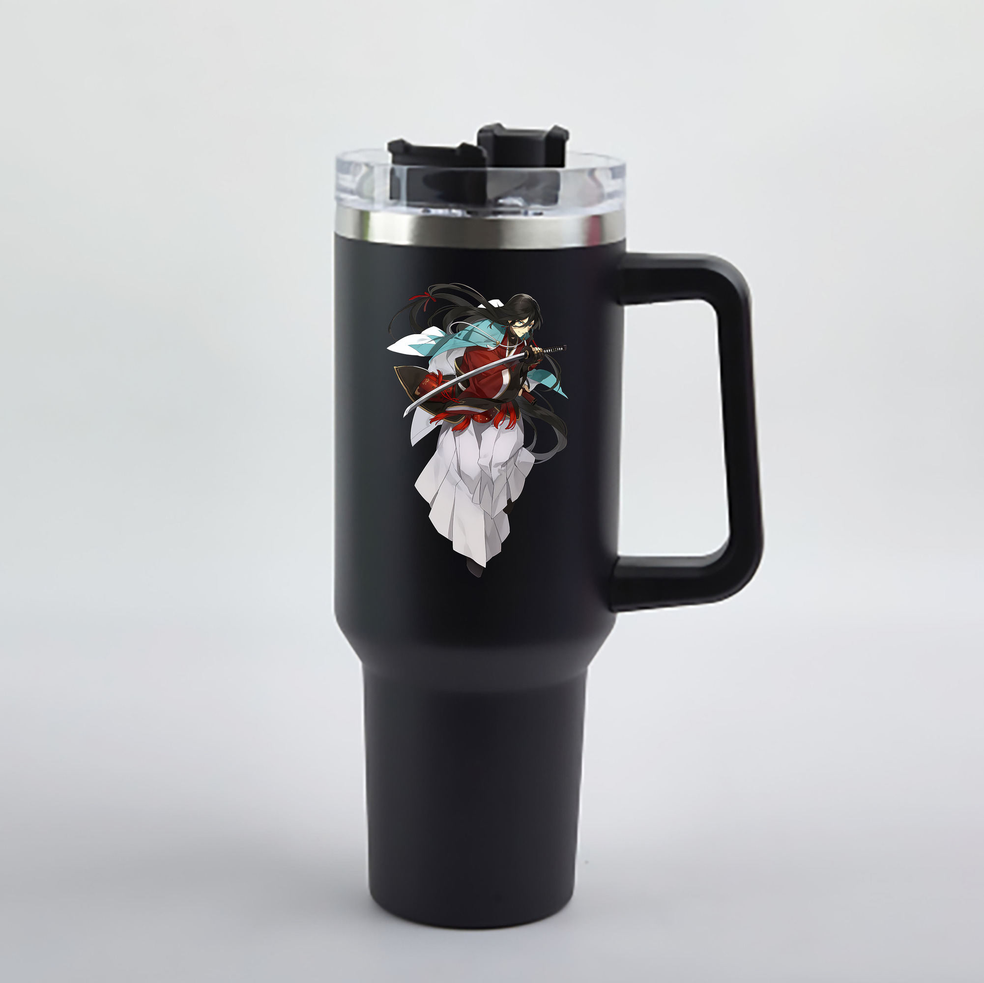 （画像用） 刀剣乱舞 Touken Ranbu 1200mL車用タンブラー - クリスタルステッカー（プラスチックストロー付き）