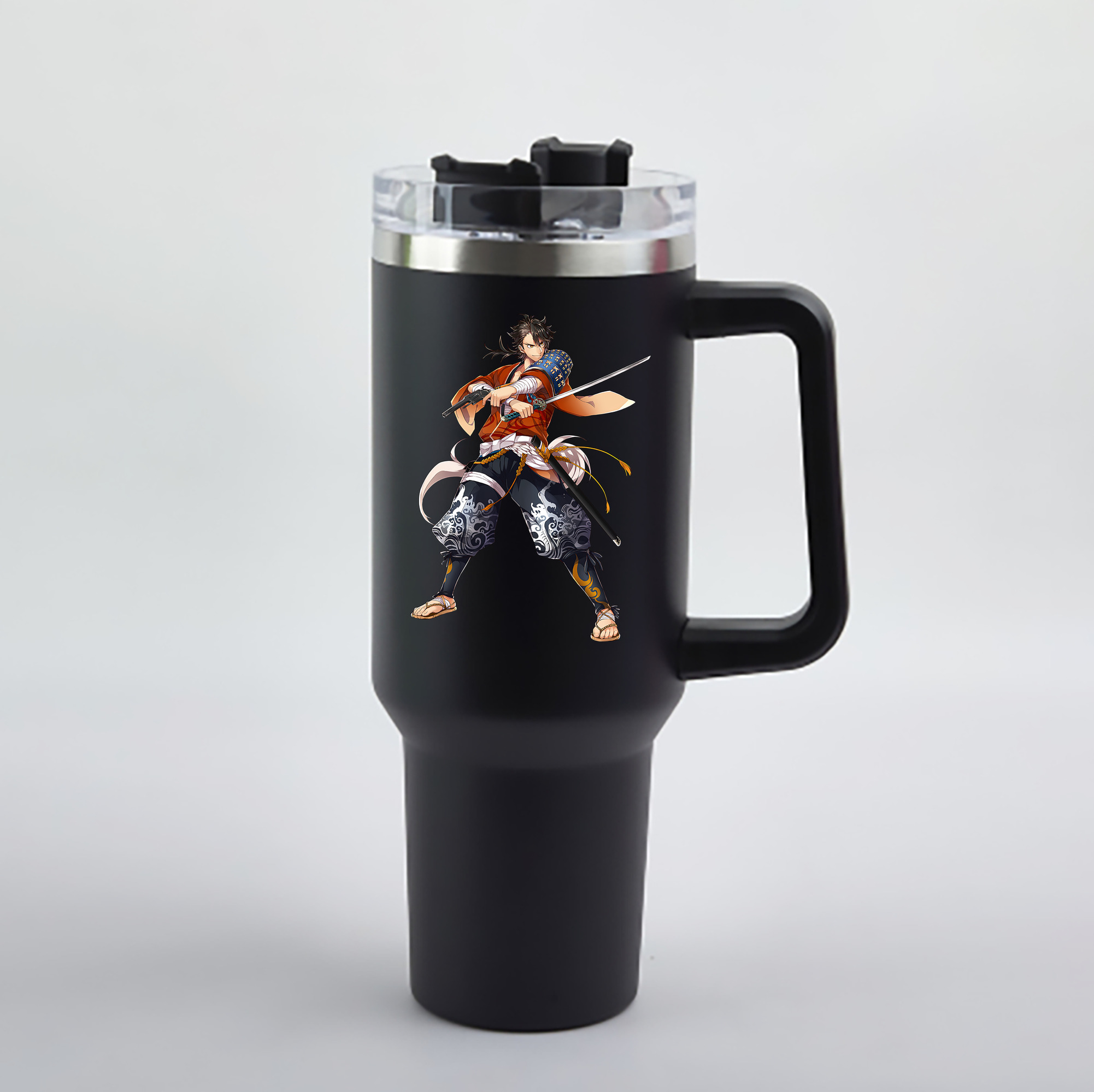 （画像用） 刀剣乱舞 Touken Ranbu 1200mL車用タンブラー - クリスタルステッカー（プラスチックストロー付き）