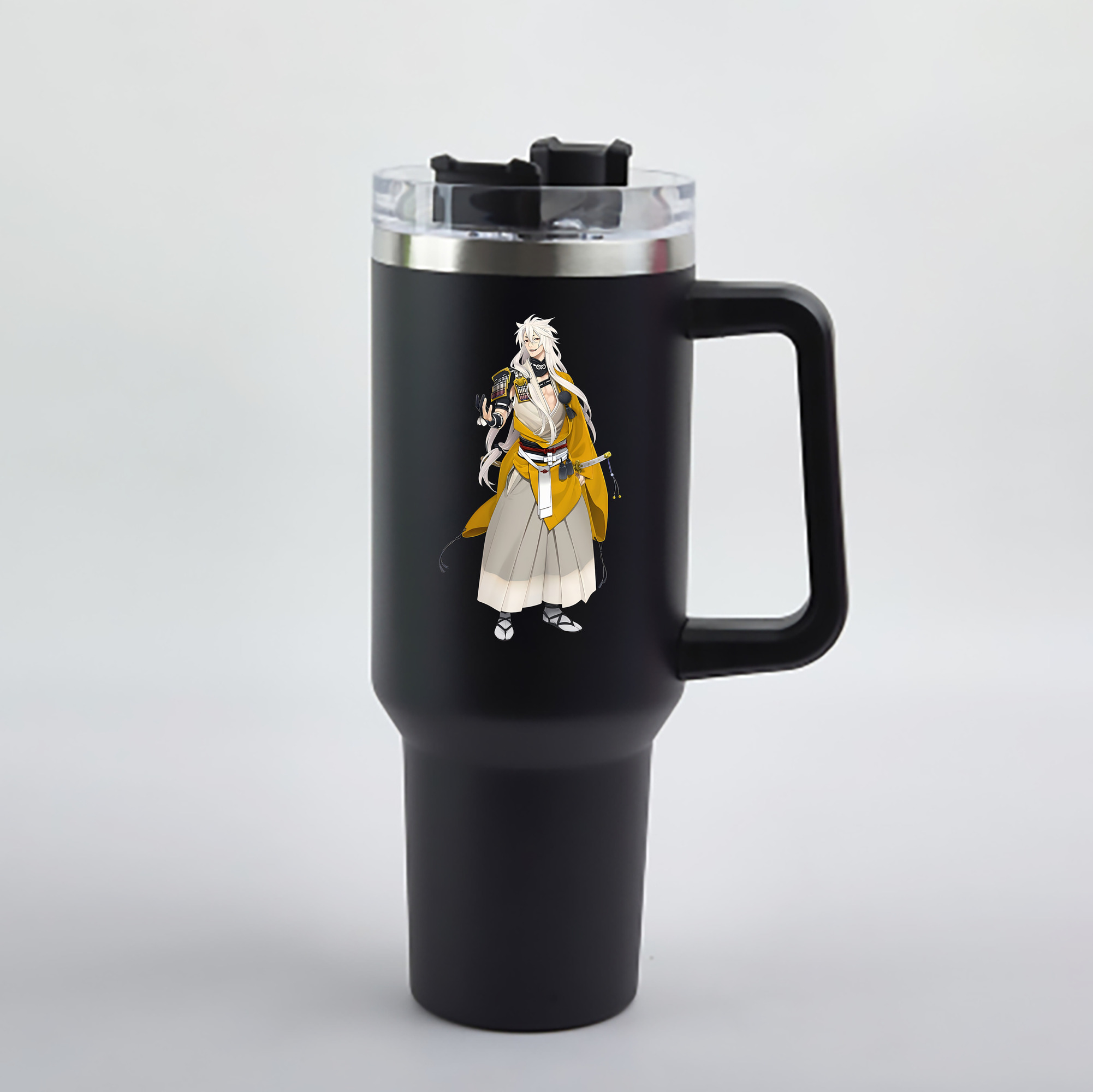 （画像用） 刀剣乱舞 Touken Ranbu 1200mL車用タンブラー - クリスタルステッカー（プラスチックストロー付き）