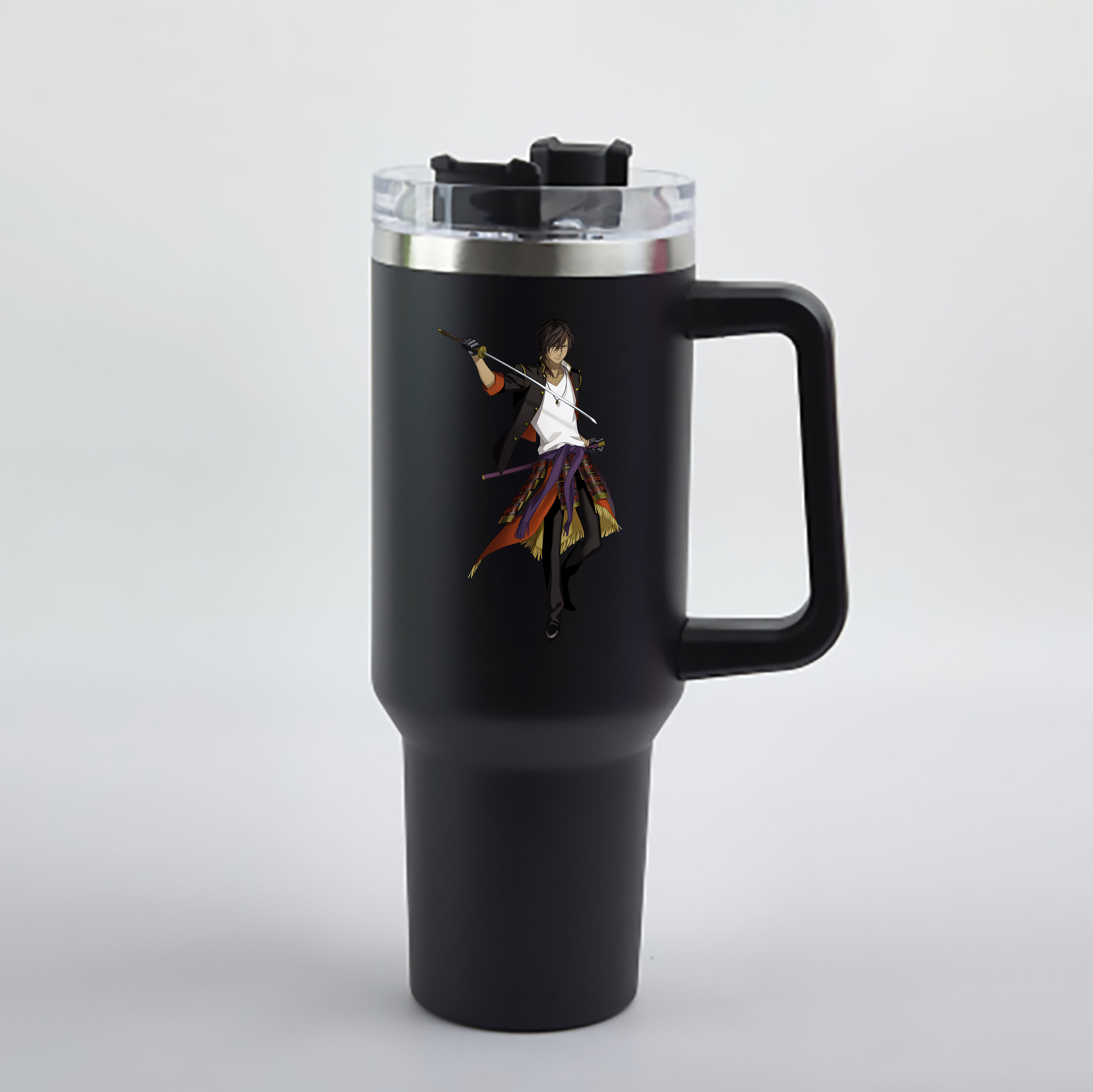 （画像用） 刀剣乱舞 Touken Ranbu 1200mL車用タンブラー - クリスタルステッカー（プラスチックストロー付き）