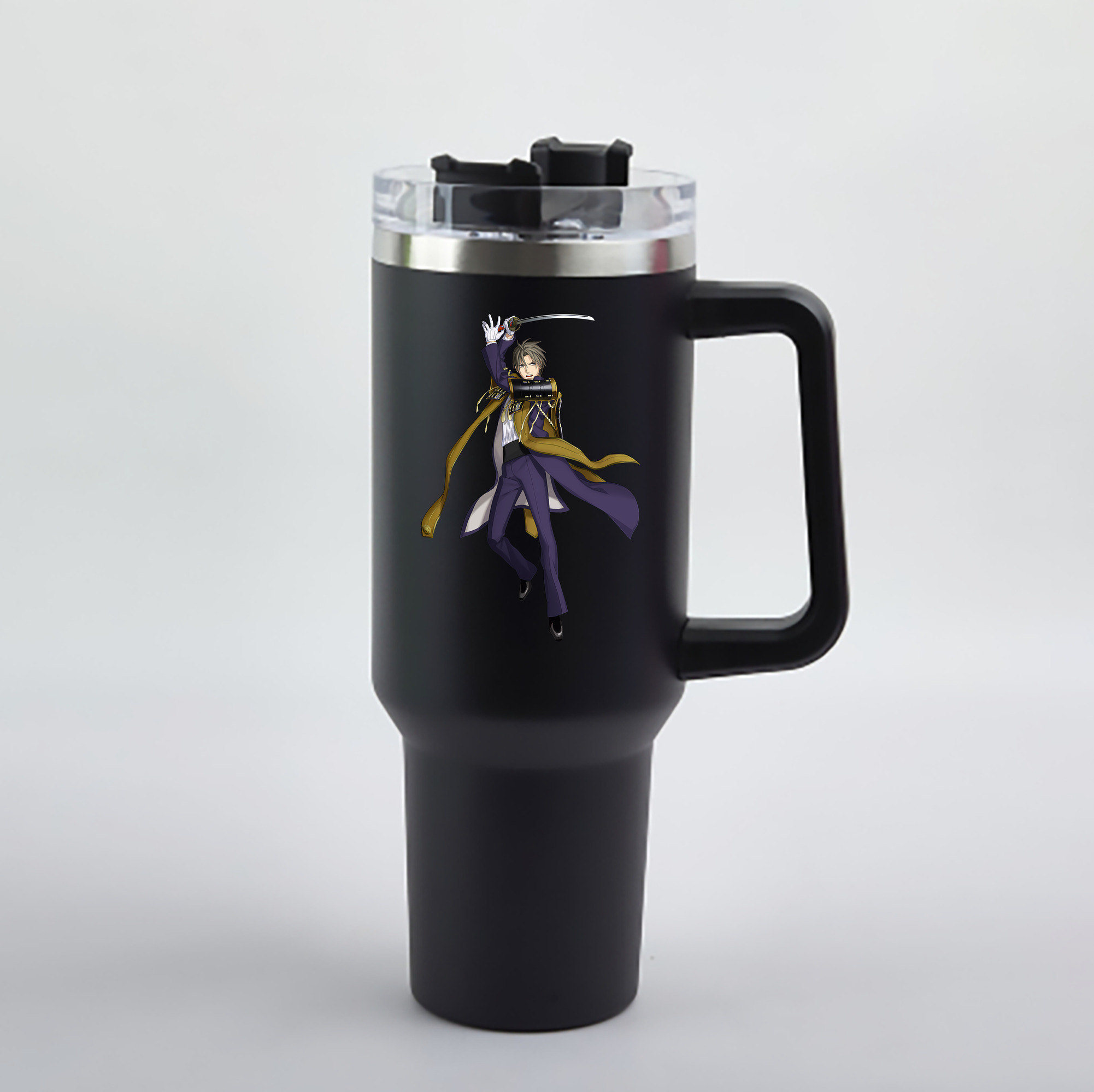 （画像用） 刀剣乱舞 Touken Ranbu 1200mL車用タンブラー - クリスタルステッカー（プラスチックストロー付き）