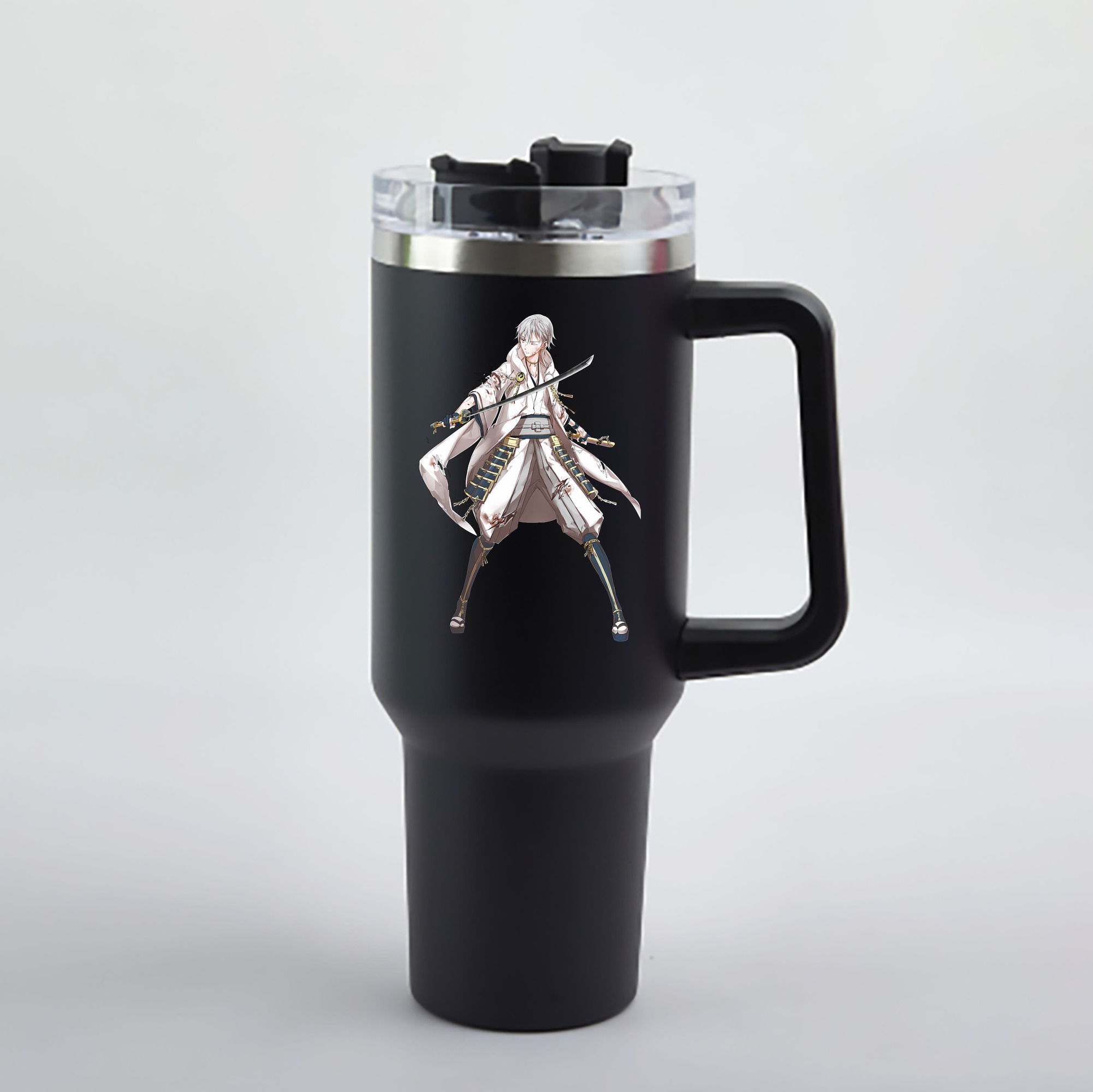 （画像用） 刀剣乱舞 Touken Ranbu 1200mL車用タンブラー - クリスタルステッカー（プラスチックストロー付き）