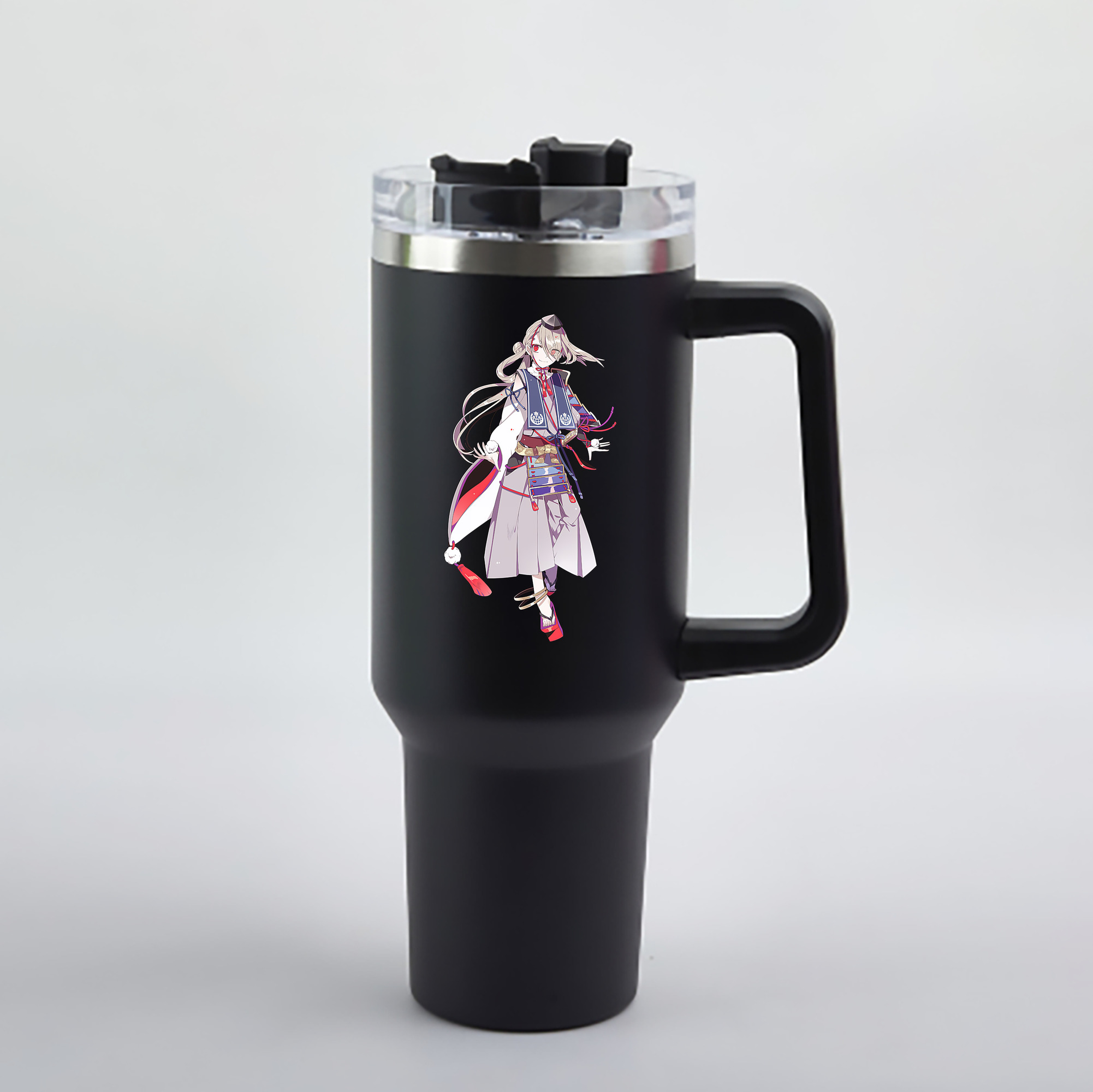（画像用） 刀剣乱舞 Touken Ranbu 1200mL車用タンブラー - クリスタルステッカー（プラスチックストロー付き）