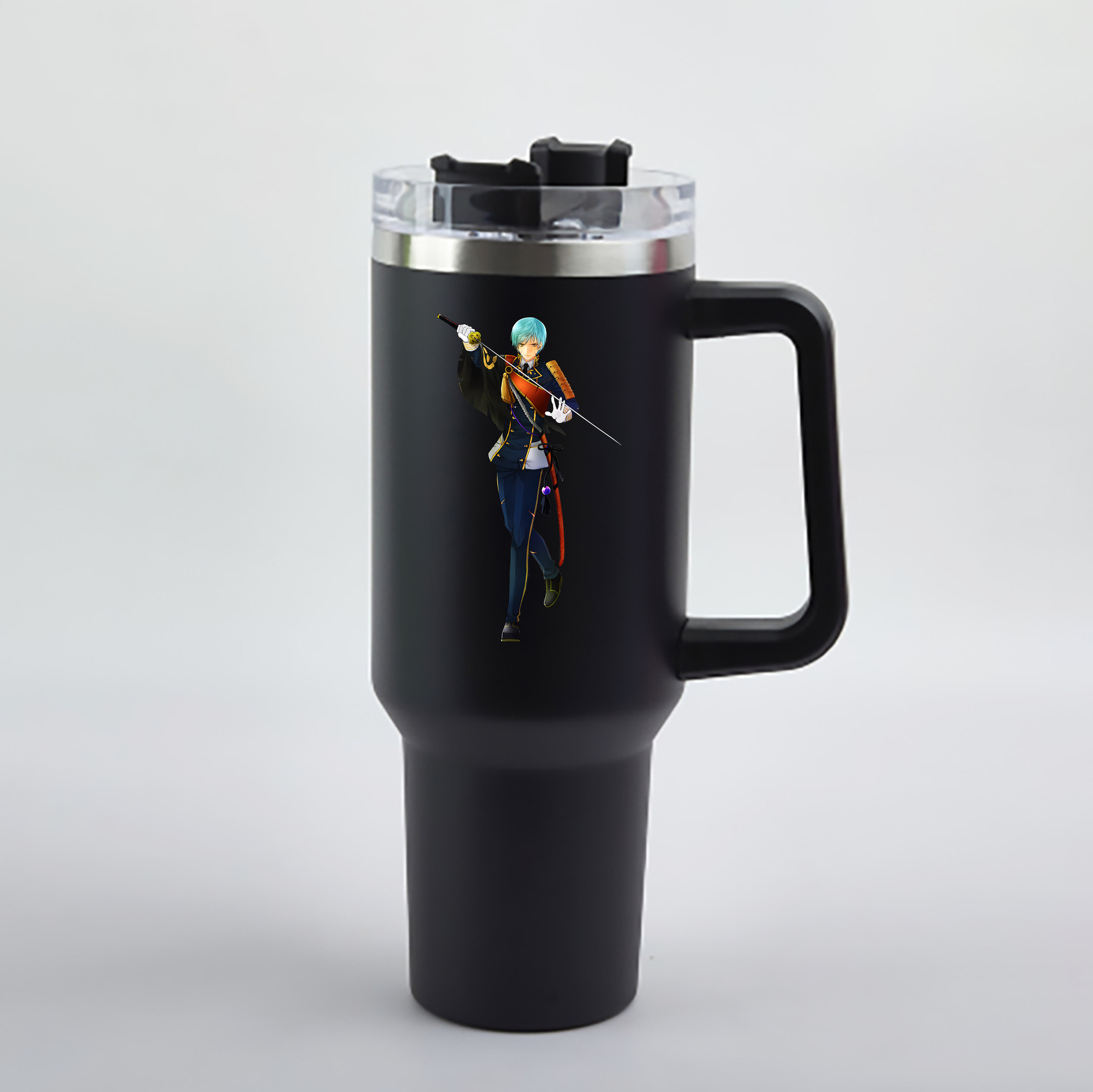 （画像用） 刀剣乱舞 Touken Ranbu 1200mL車用タンブラー - クリスタルステッカー（プラスチックストロー付き）