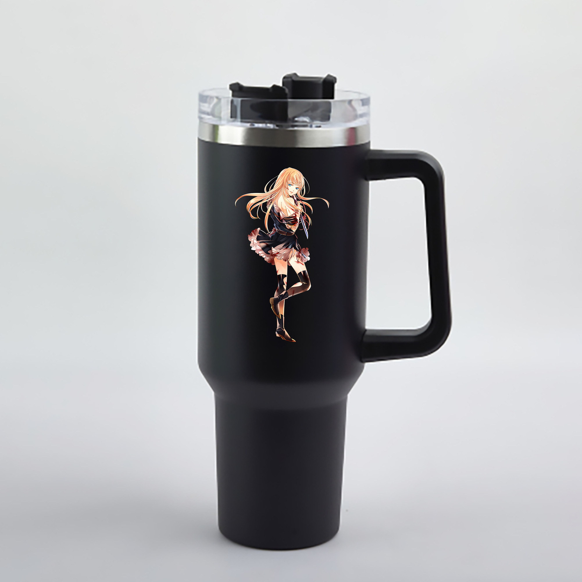 （画像用） 刀剣乱舞 Touken Ranbu 1200mL車用タンブラー - クリスタルステッカー（プラスチックストロー付き）