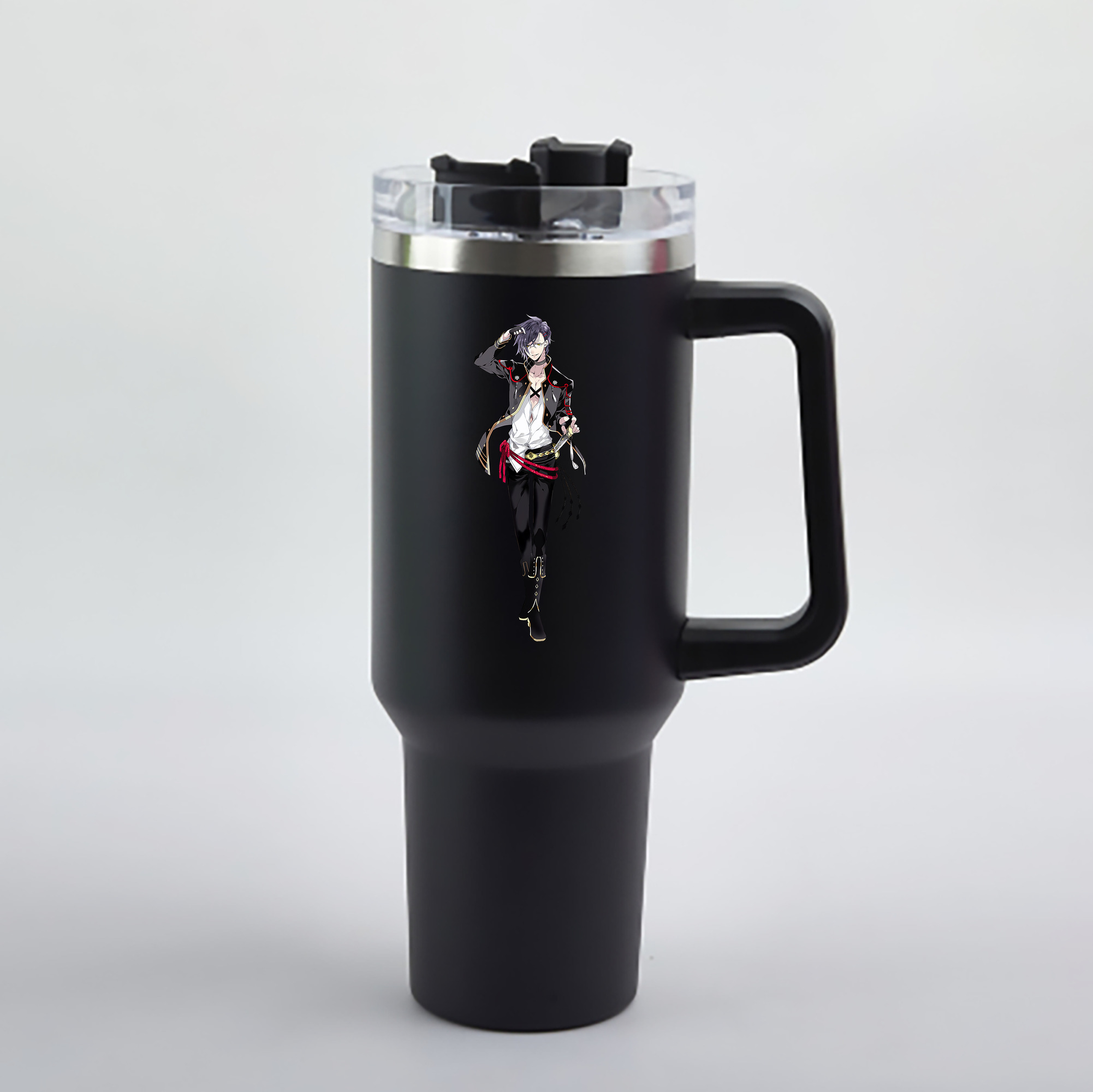 （画像用） 刀剣乱舞 Touken Ranbu 1200mL車用タンブラー - クリスタルステッカー（プラスチックストロー付き）