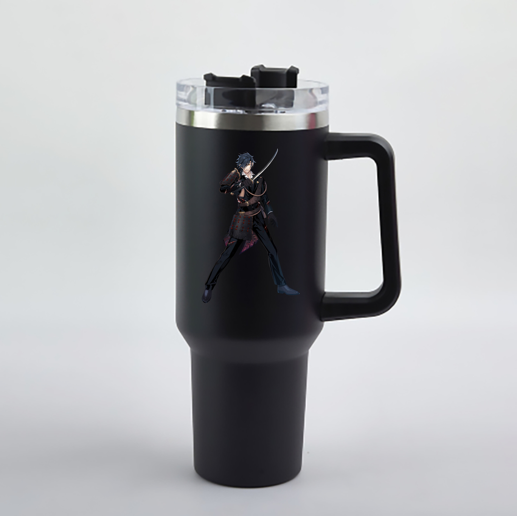 （画像用） 刀剣乱舞 Touken Ranbu 1200mL車用タンブラー - クリスタルステッカー（プラスチックストロー付き）