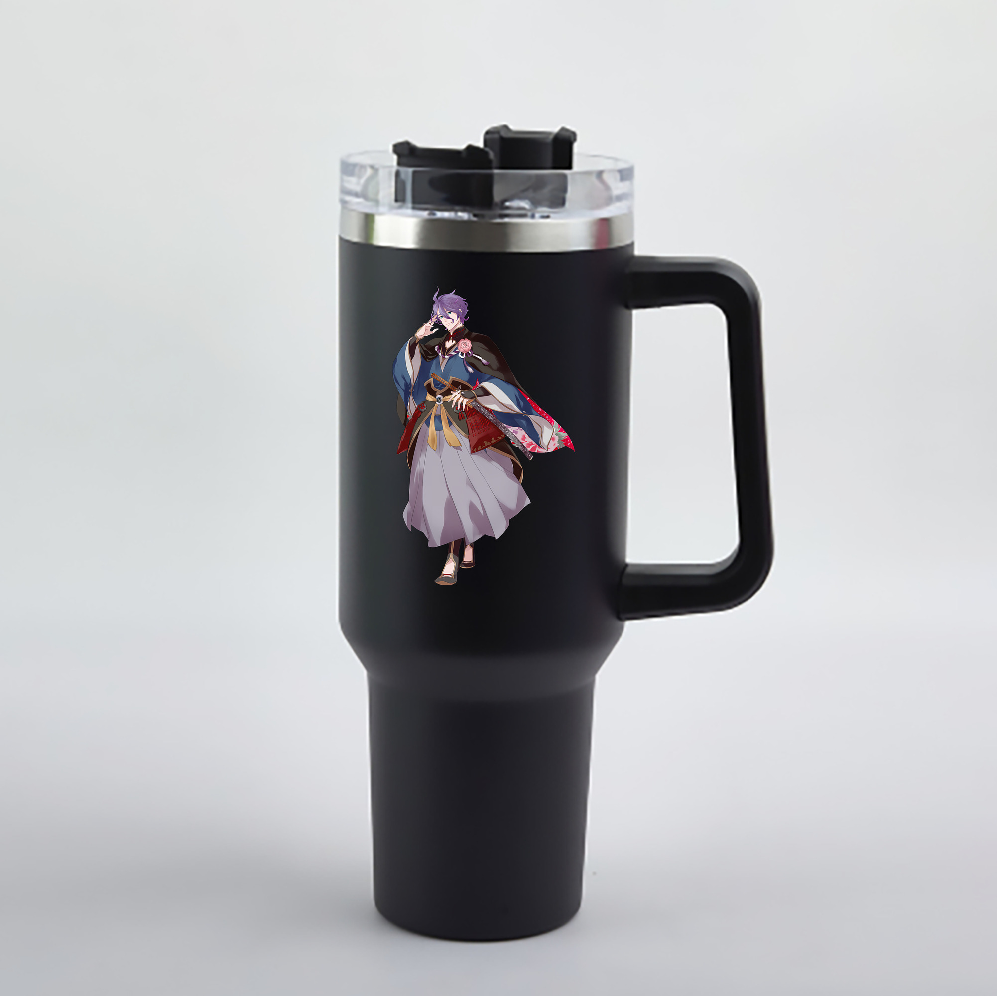 （画像用） 刀剣乱舞 Touken Ranbu 1200mL車用タンブラー - クリスタルステッカー（プラスチックストロー付き）