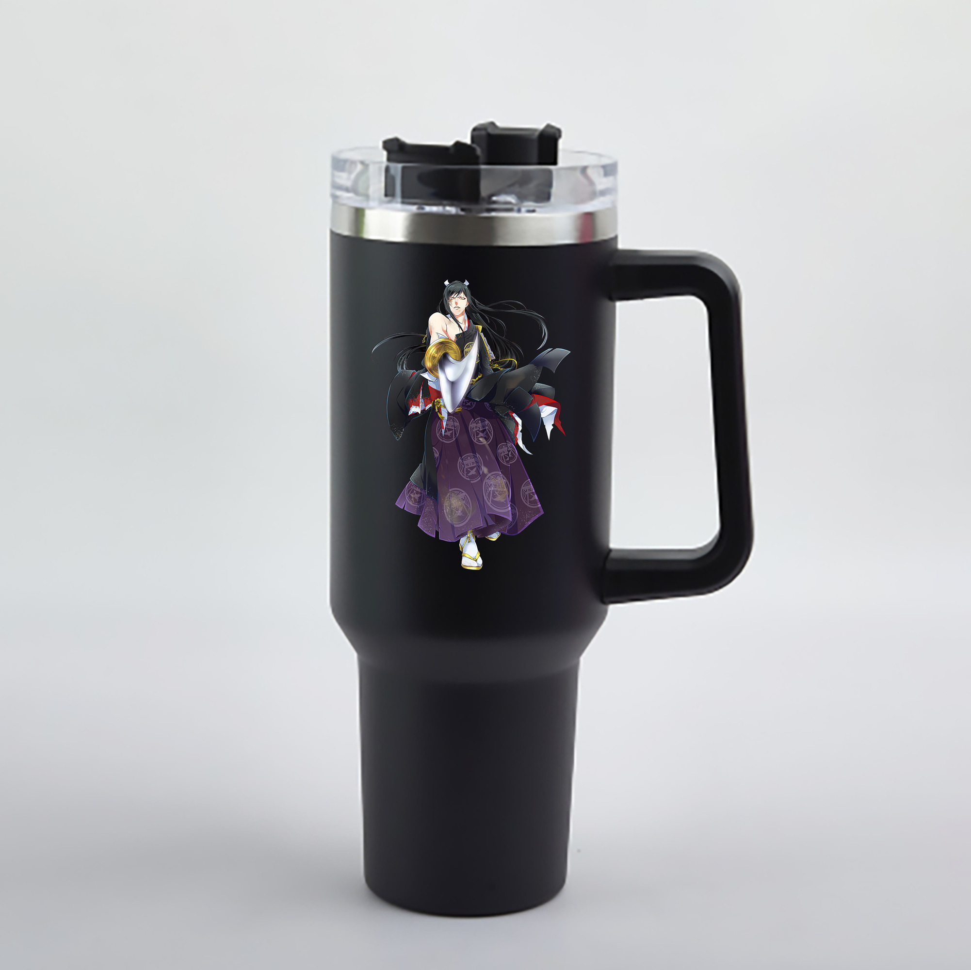（画像用） 刀剣乱舞 Touken Ranbu 1200mL車用タンブラー - クリスタルステッカー（プラスチックストロー付き）