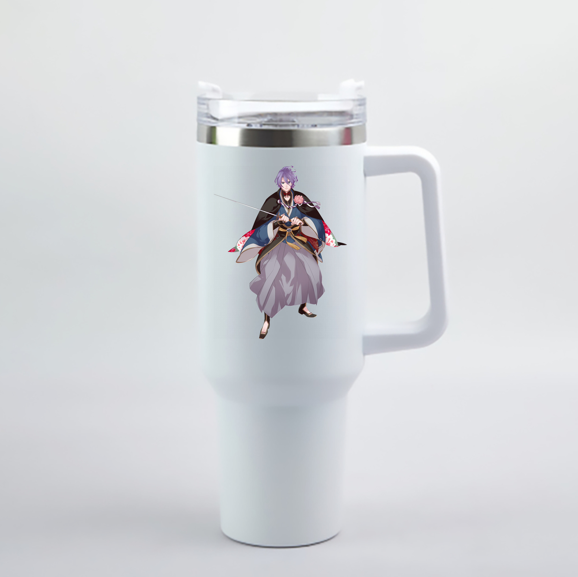 （画像用） 刀剣乱舞 Touken Ranbu 1200mL車用タンブラー - クリスタルステッカー（プラスチックストロー付き）
