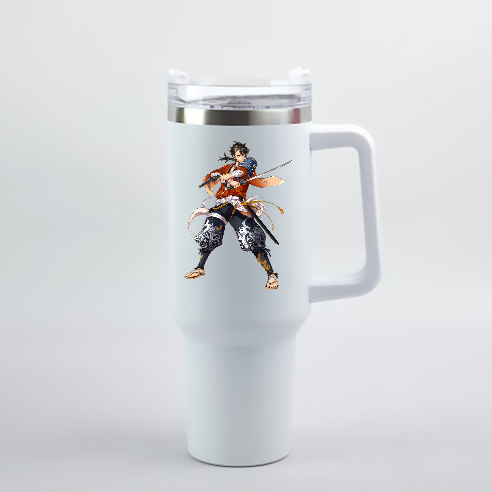 （画像用） 刀剣乱舞 Touken Ranbu 1200mL車用タンブラー - クリスタルステッカー（プラスチックストロー付き）