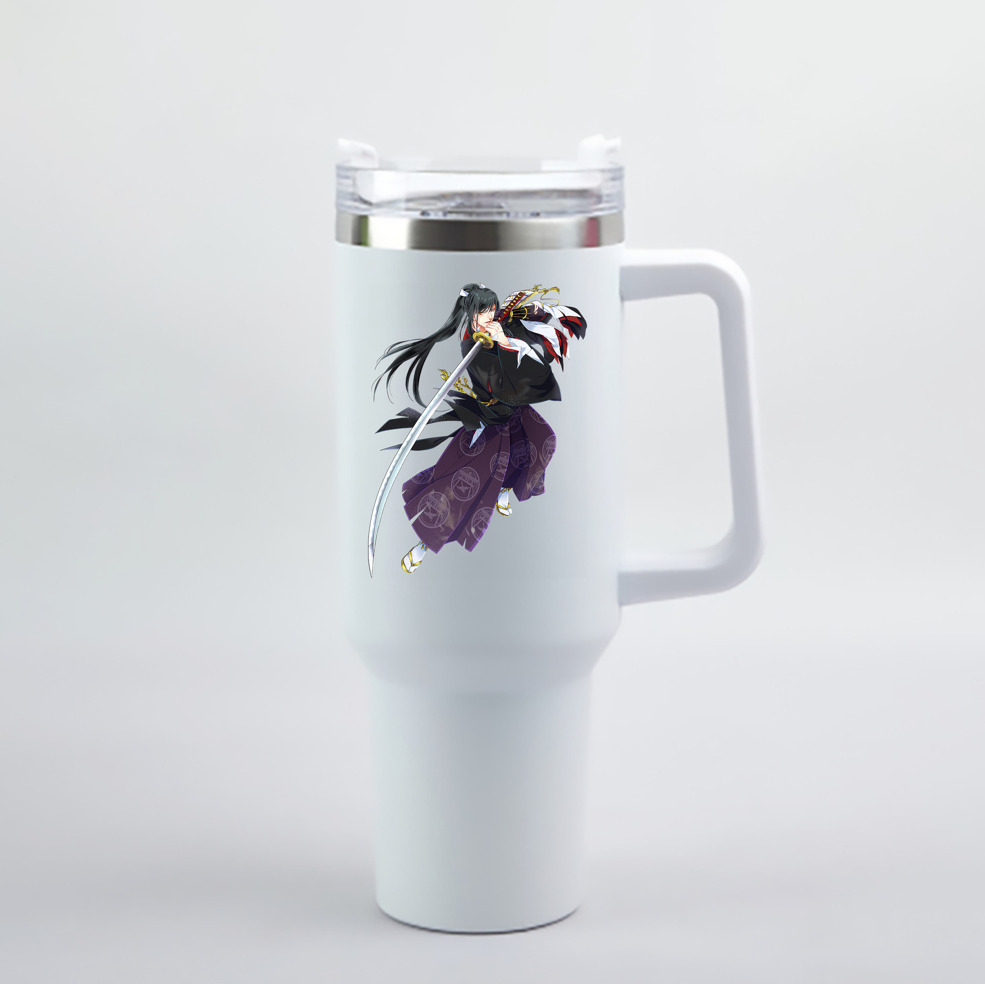 （画像用） 刀剣乱舞 Touken Ranbu 1200mL車用タンブラー - クリスタルステッカー（プラスチックストロー付き）