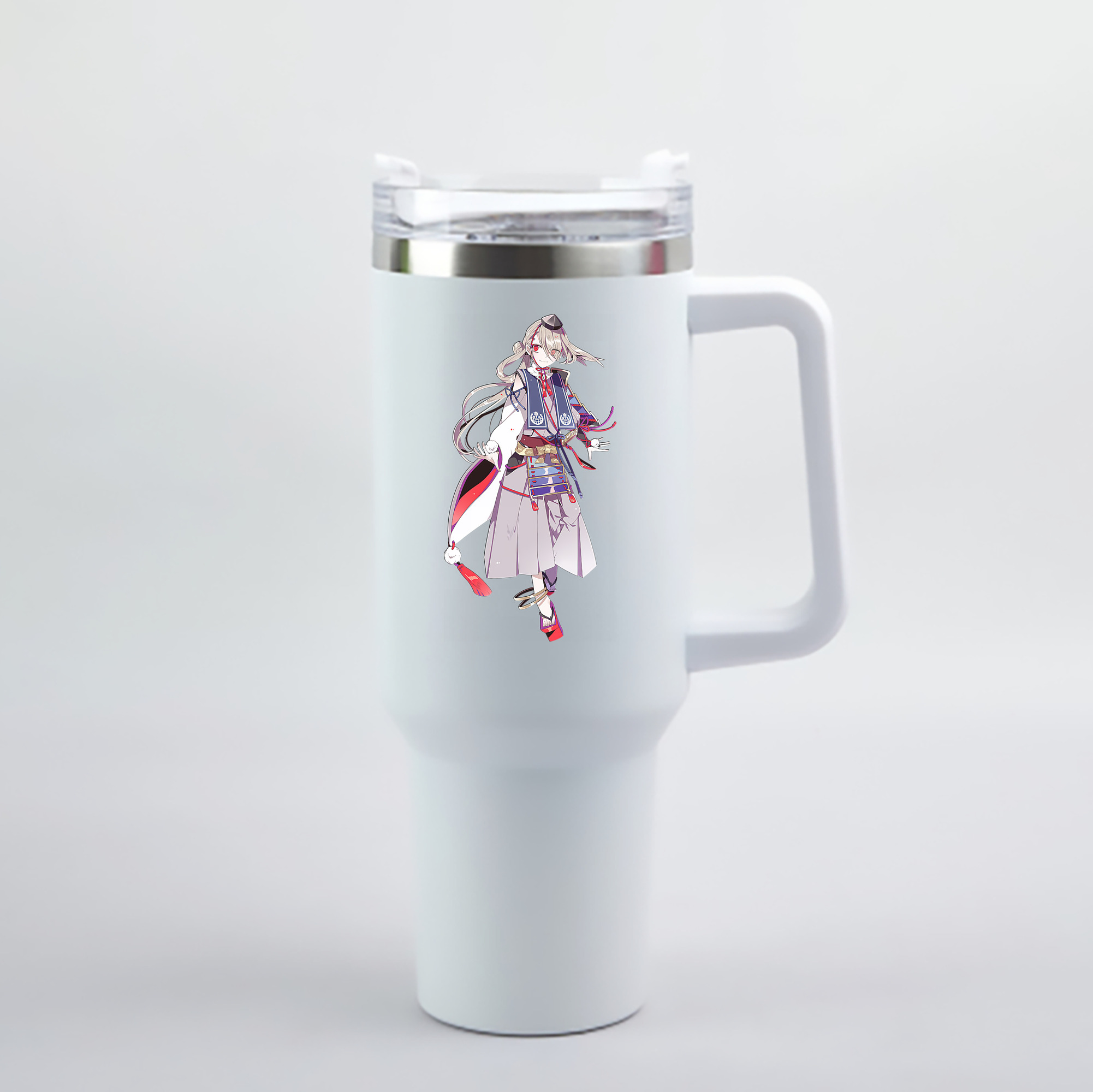 （画像用） 刀剣乱舞 Touken Ranbu 1200mL車用タンブラー - クリスタルステッカー（プラスチックストロー付き）