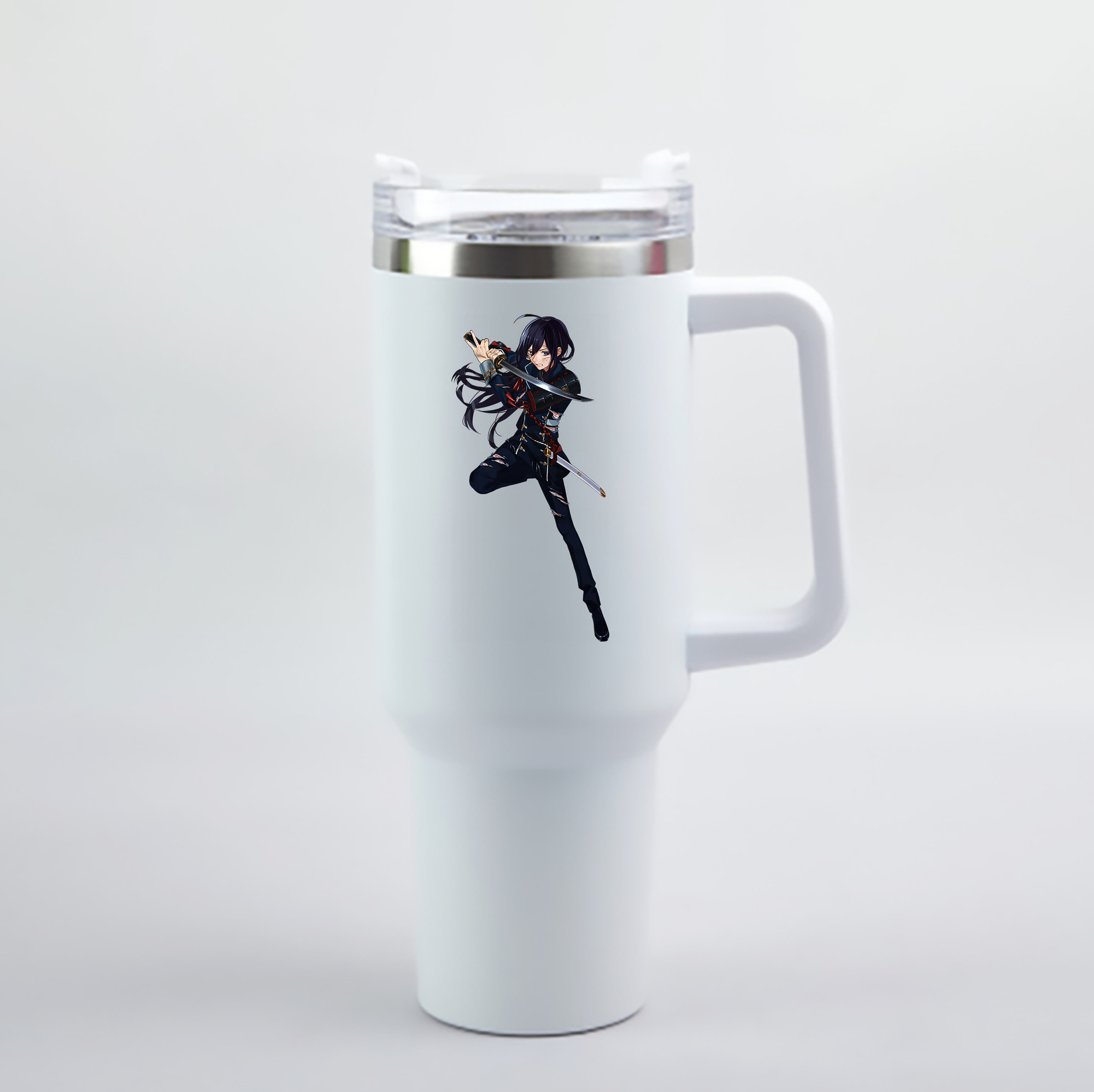（画像用） 刀剣乱舞 Touken Ranbu 1200mL車用タンブラー - クリスタルステッカー（プラスチックストロー付き）