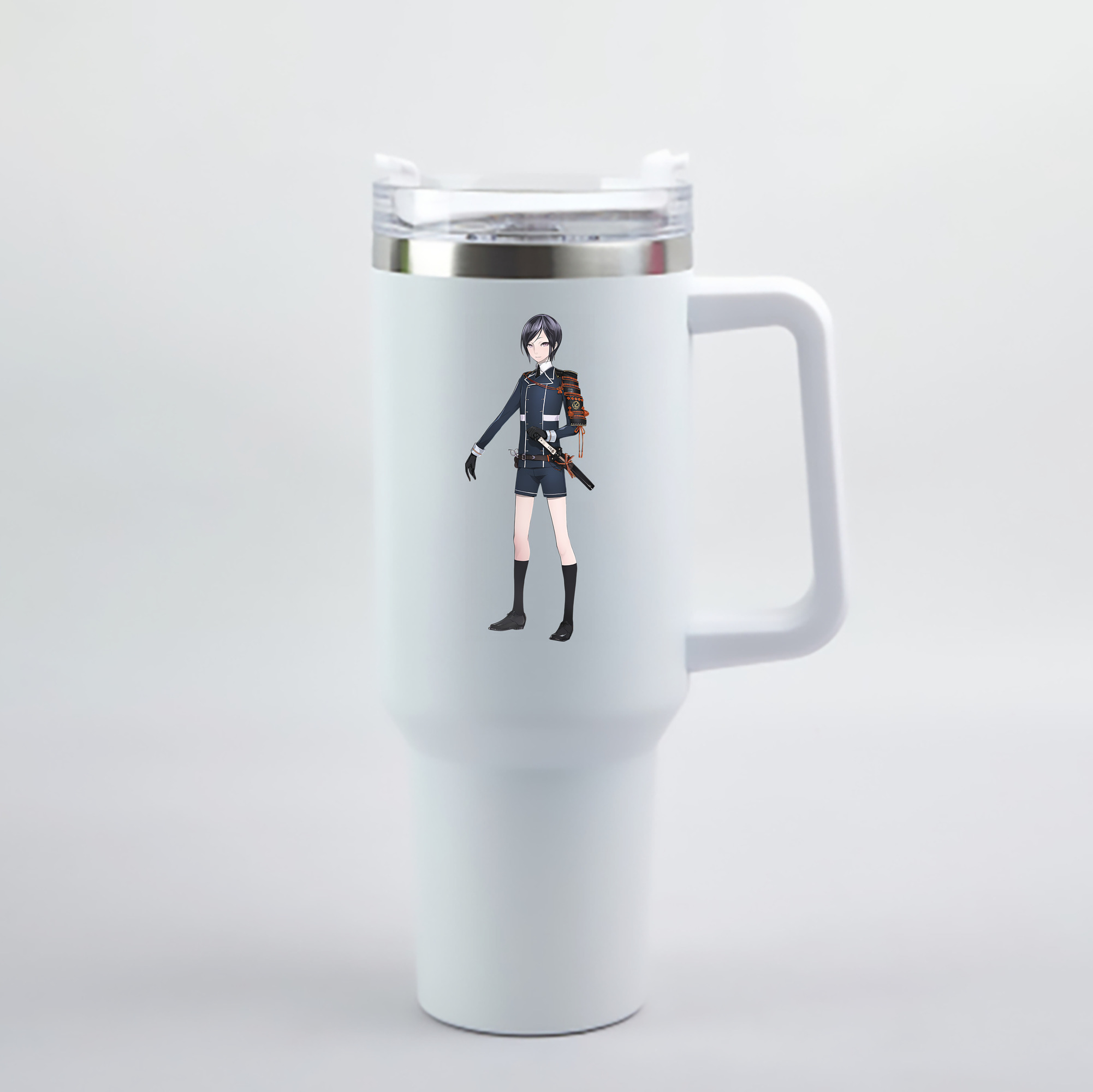 （画像用） 刀剣乱舞 Touken Ranbu 1200mL車用タンブラー - クリスタルステッカー（プラスチックストロー付き）