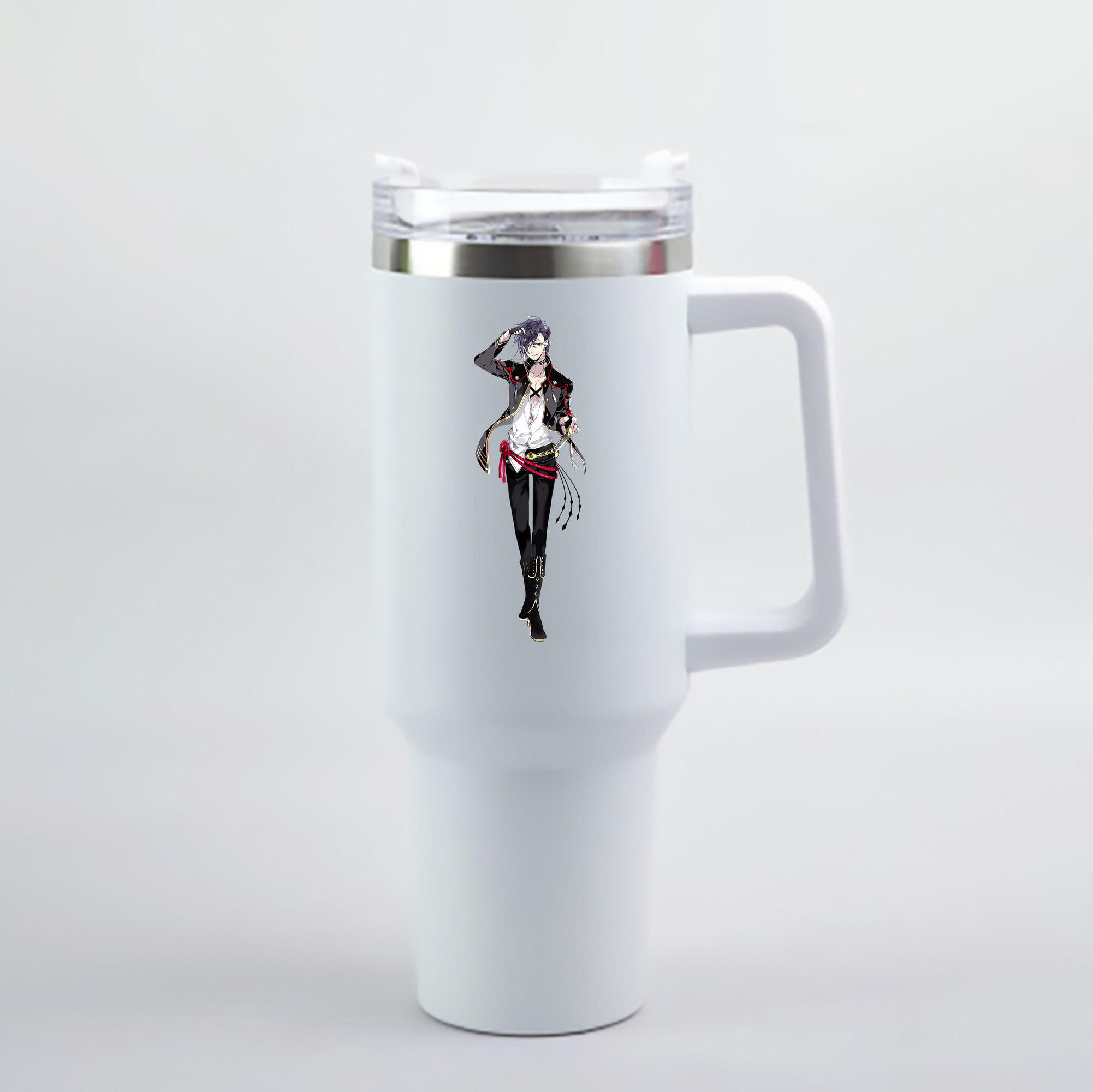 （画像用） 刀剣乱舞 Touken Ranbu 1200mL車用タンブラー - クリスタルステッカー（プラスチックストロー付き）