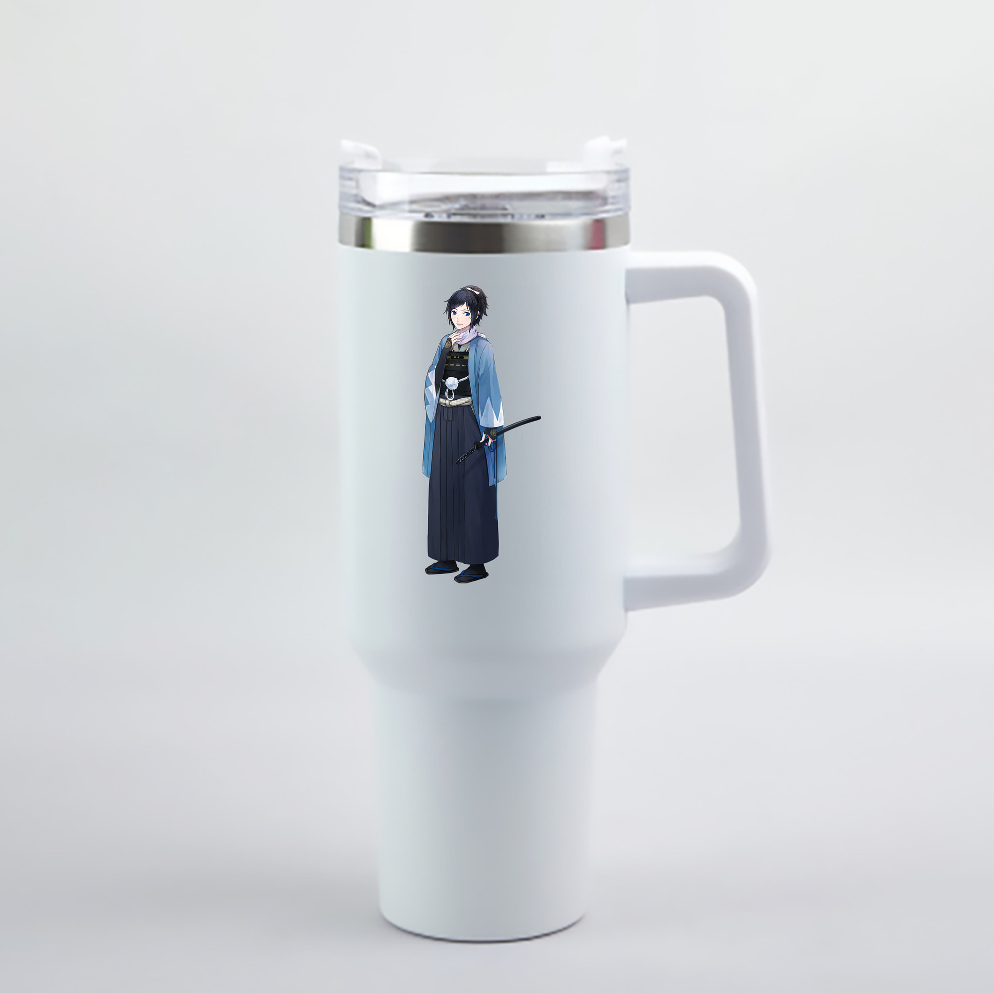 （画像用） 刀剣乱舞 Touken Ranbu 1200mL車用タンブラー - クリスタルステッカー（プラスチックストロー付き）