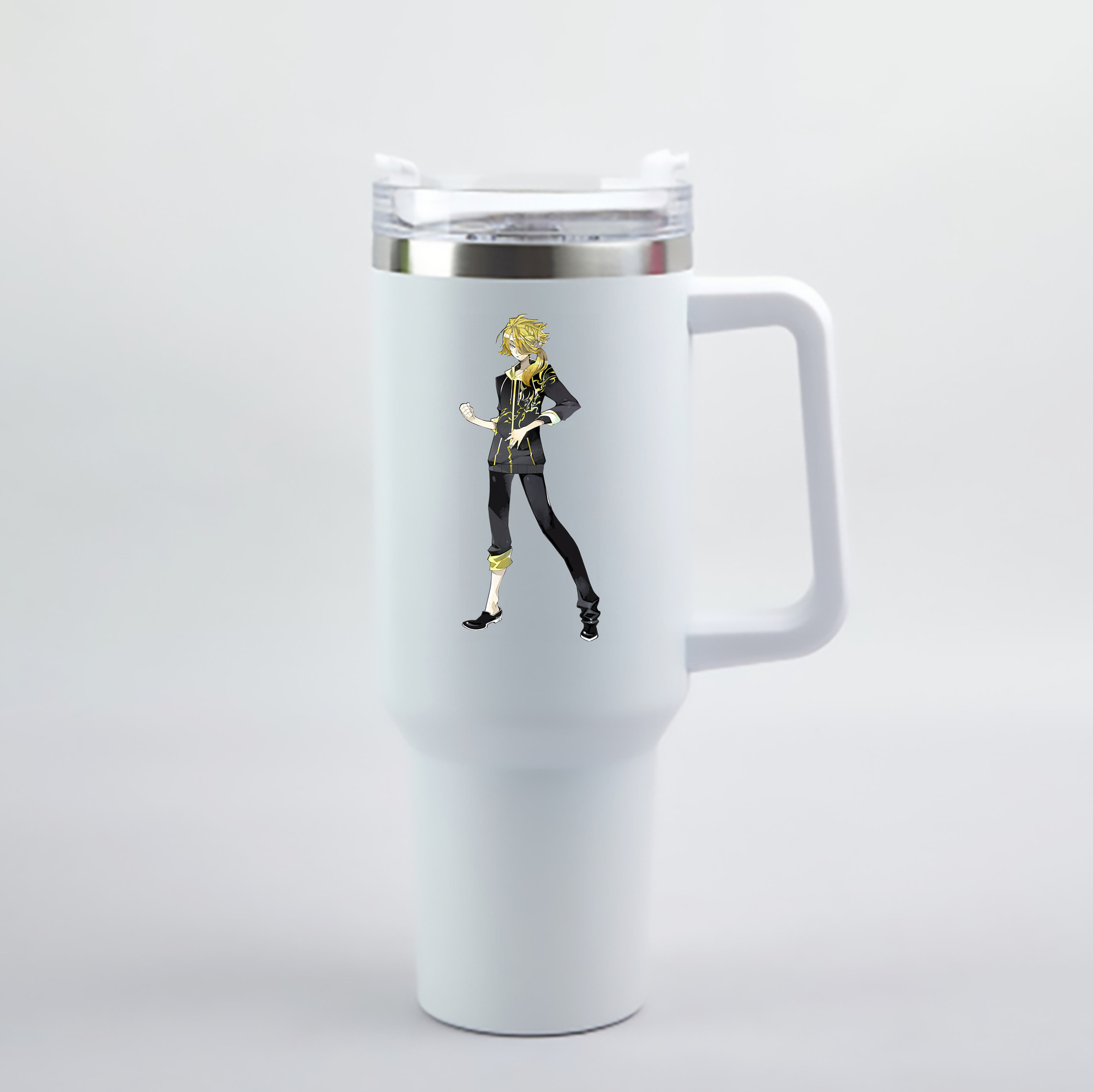 （画像用） 刀剣乱舞 Touken Ranbu 1200mL車用タンブラー - クリスタルステッカー（プラスチックストロー付き）
