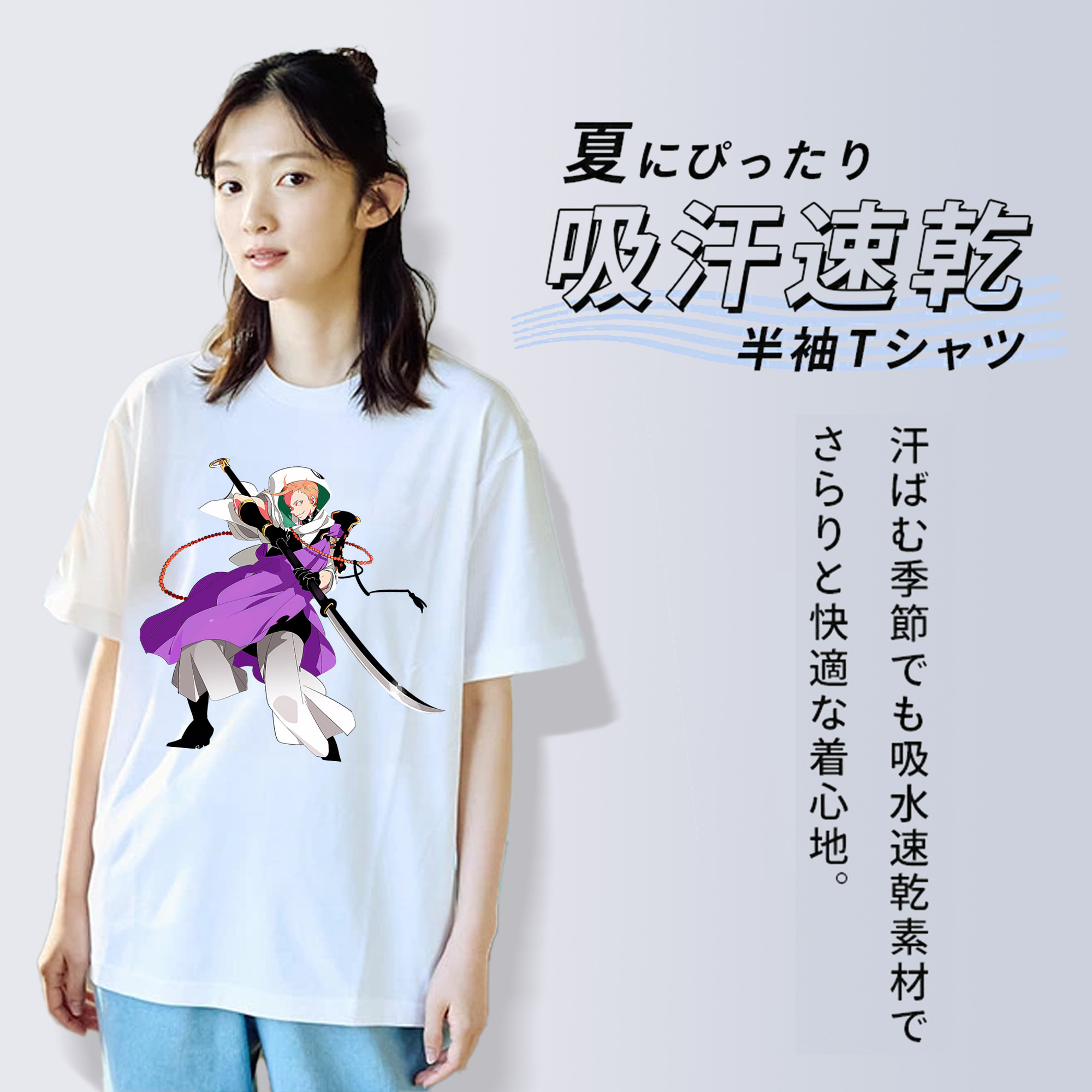 刀剣乱舞 Touken Ranbu 綿100％半袖Tシャツ（フロントプリント）