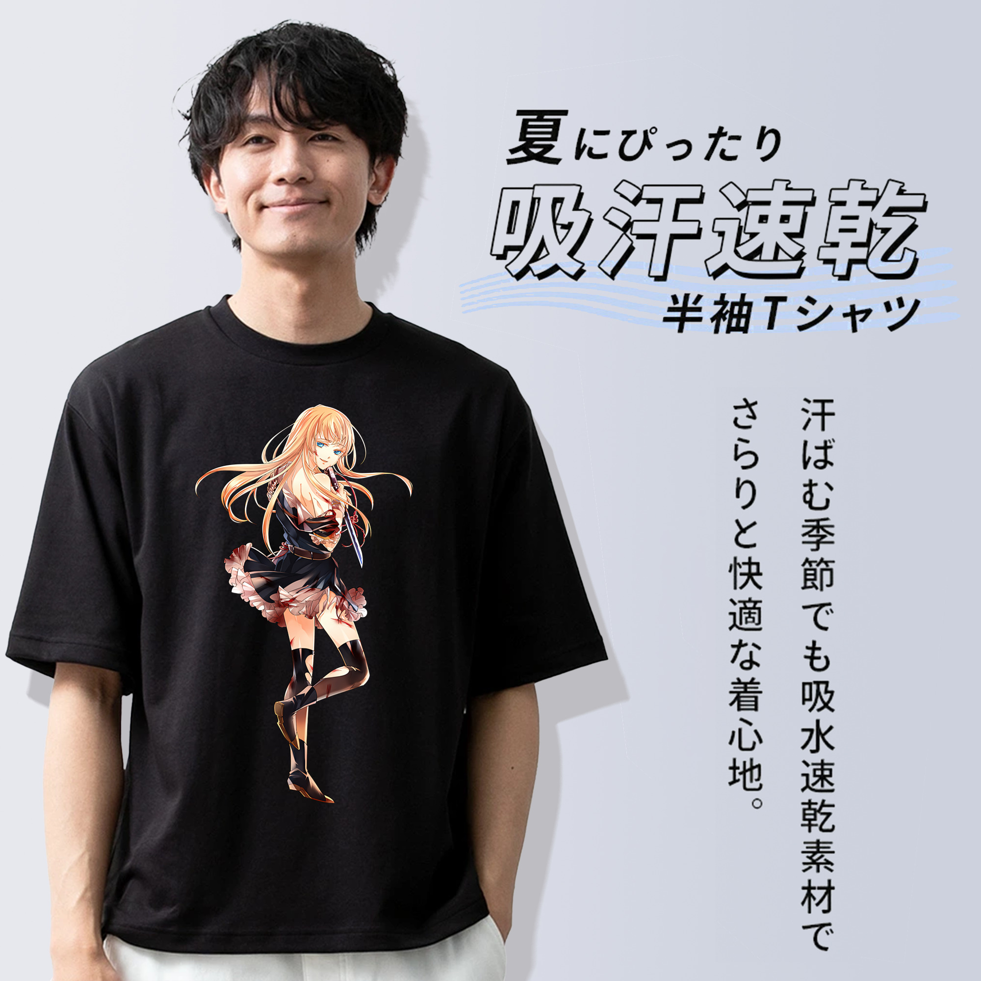 刀剣乱舞 Touken Ranbu 綿100％半袖Tシャツ（フロントプリント）