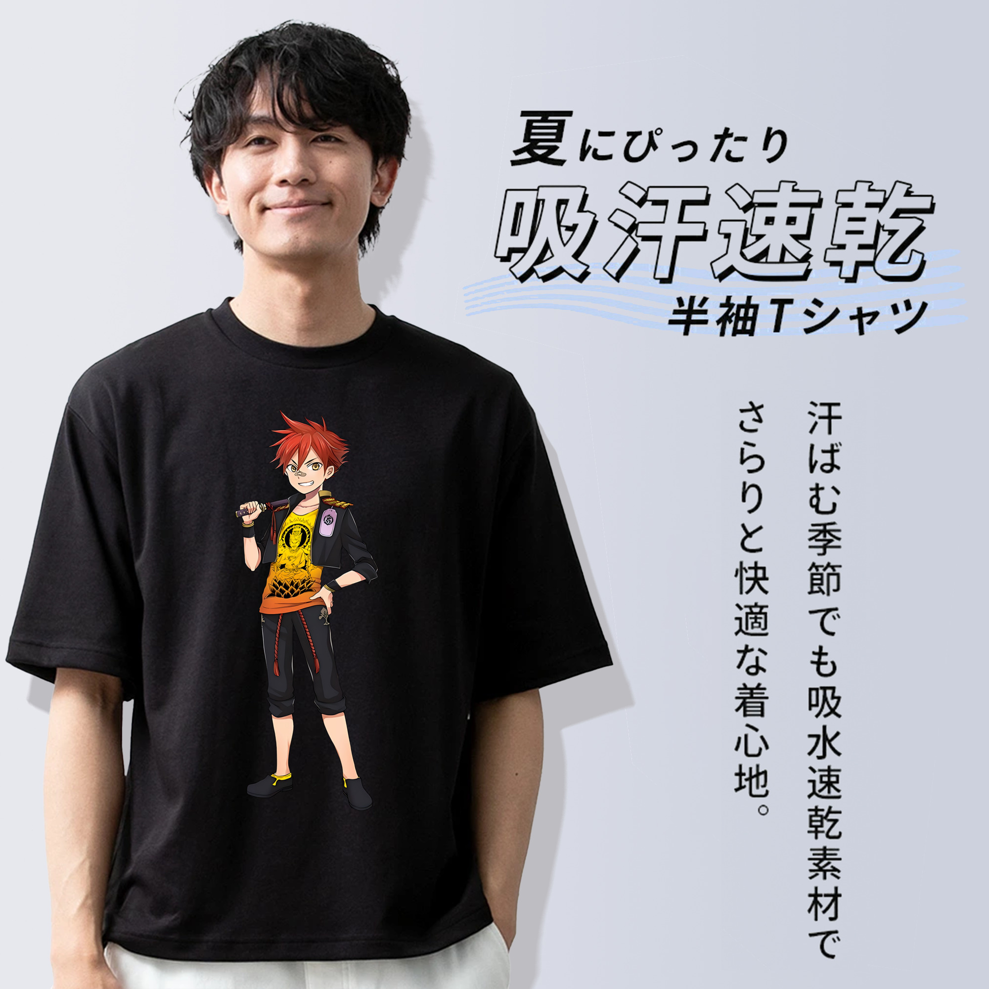刀剣乱舞 Touken Ranbu 綿100％半袖Tシャツ（フロントプリント）