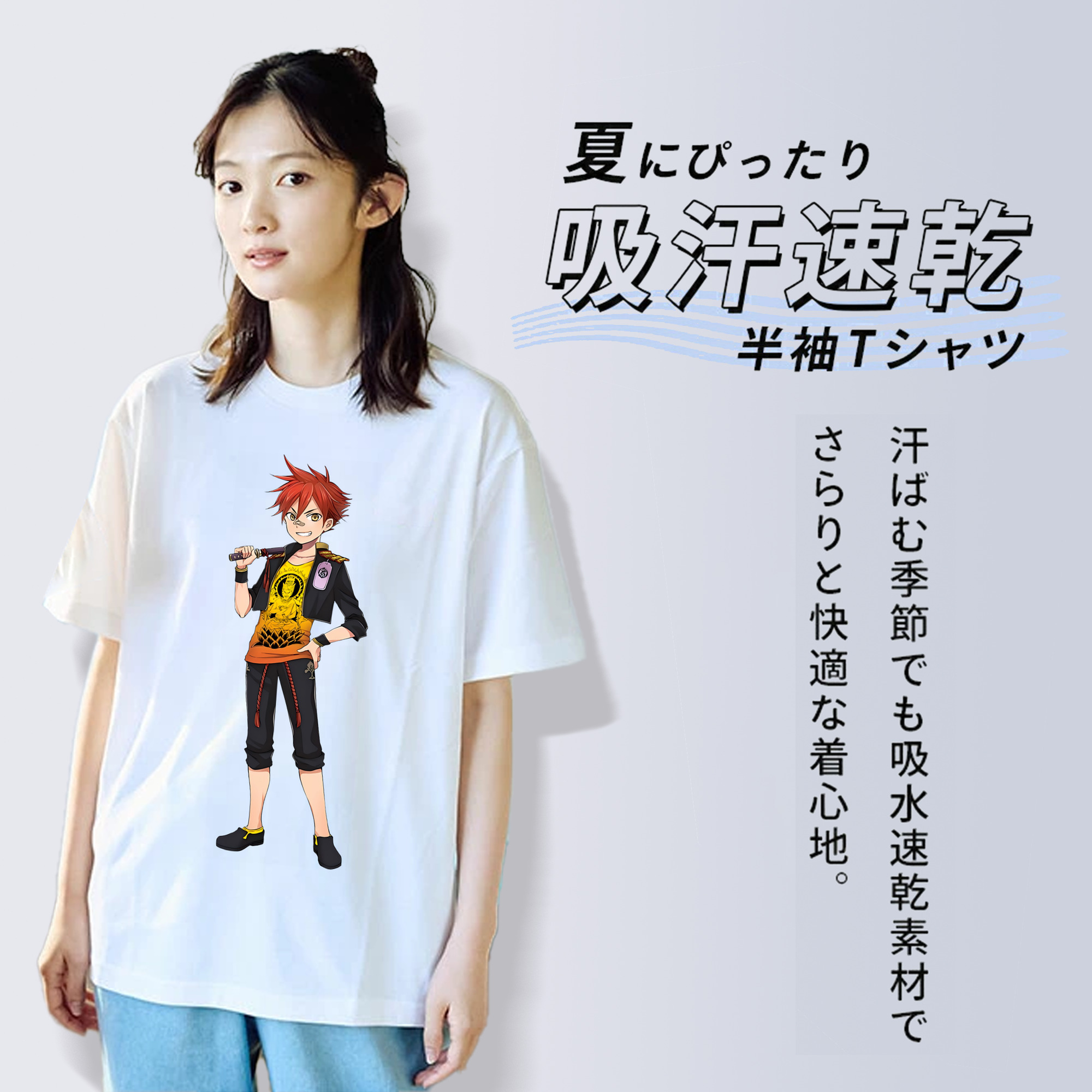 刀剣乱舞 Touken Ranbu 綿100％半袖Tシャツ（フロントプリント）
