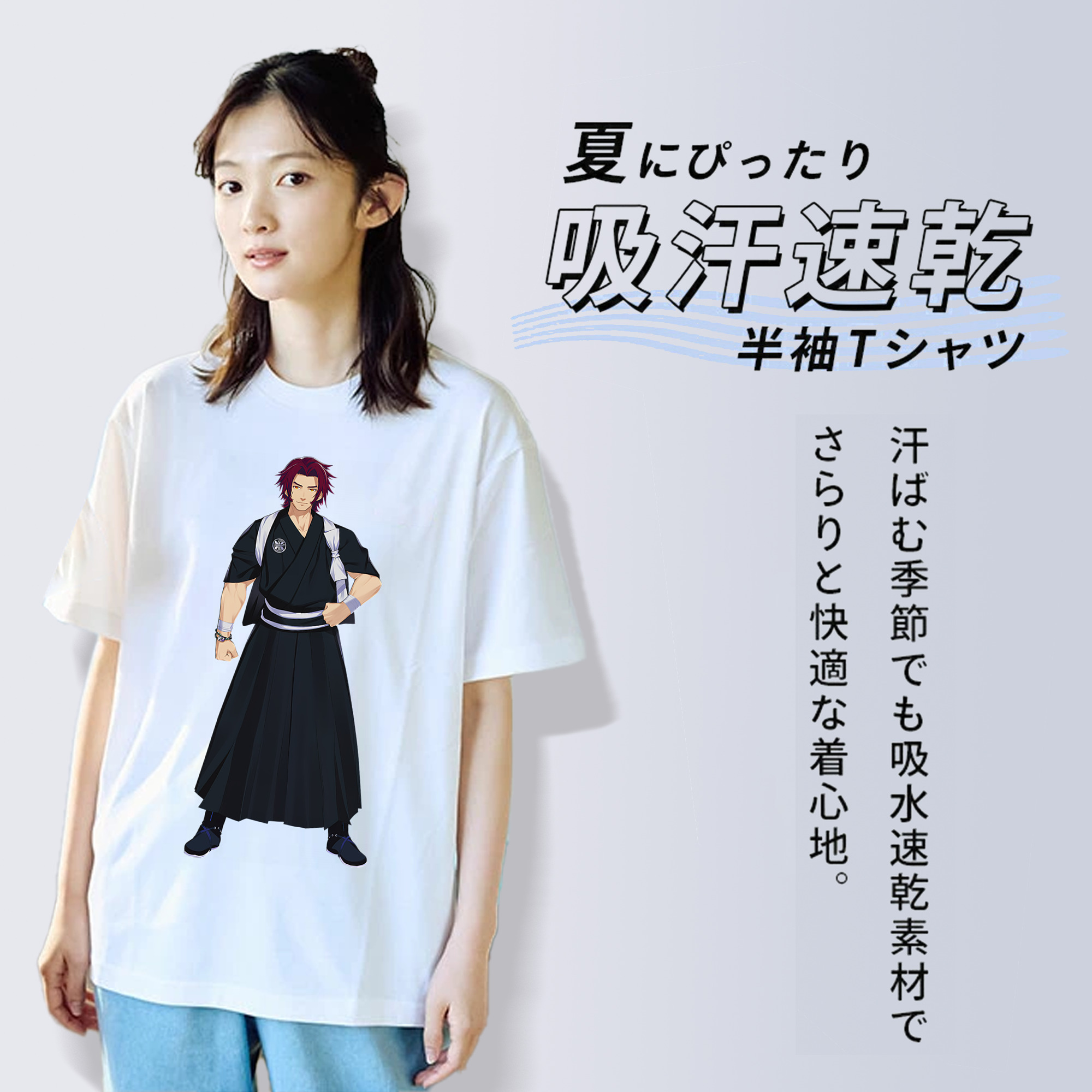 刀剣乱舞 Touken Ranbu 綿100％半袖Tシャツ（フロントプリント）