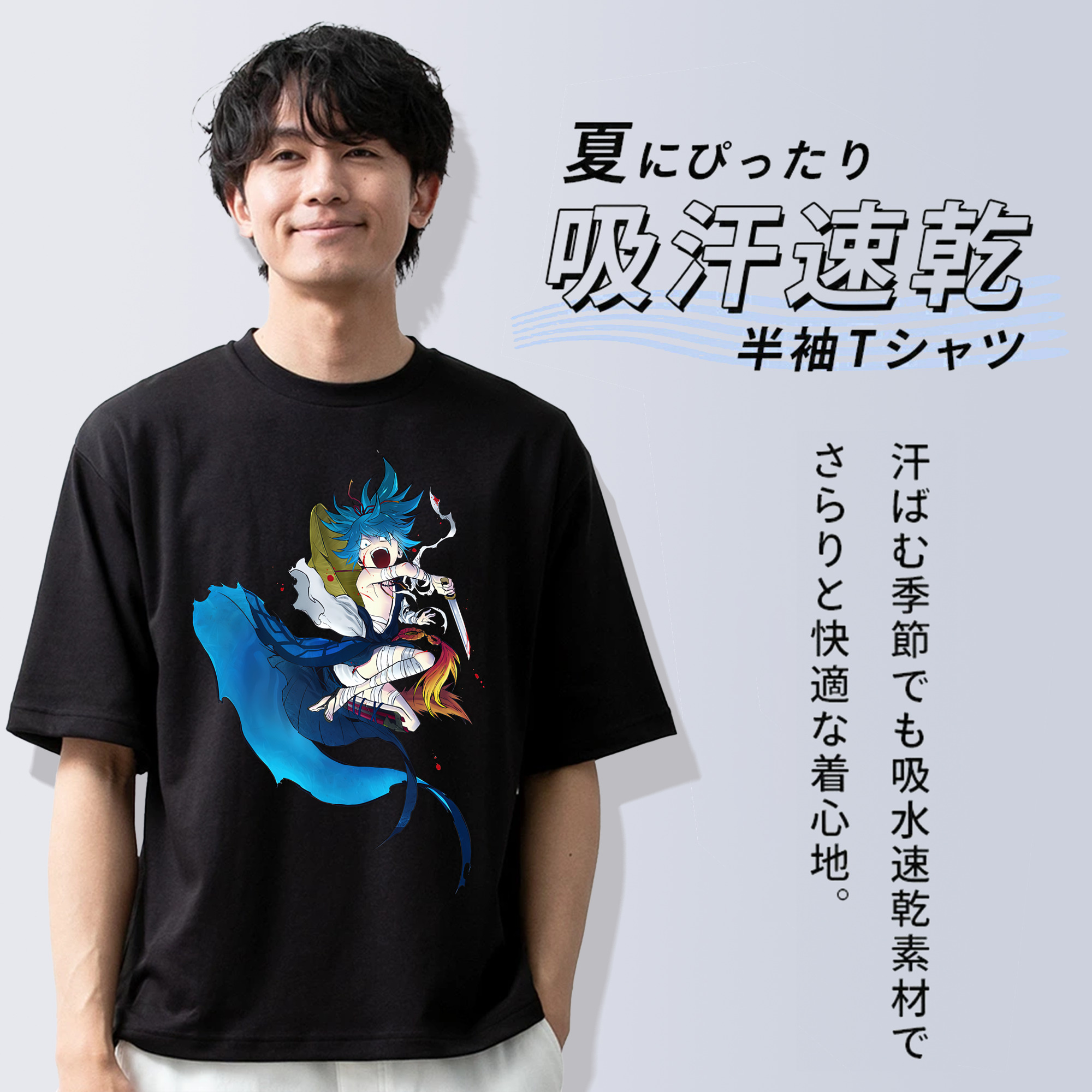 刀剣乱舞 Touken Ranbu 綿100％半袖Tシャツ（フロントプリント）