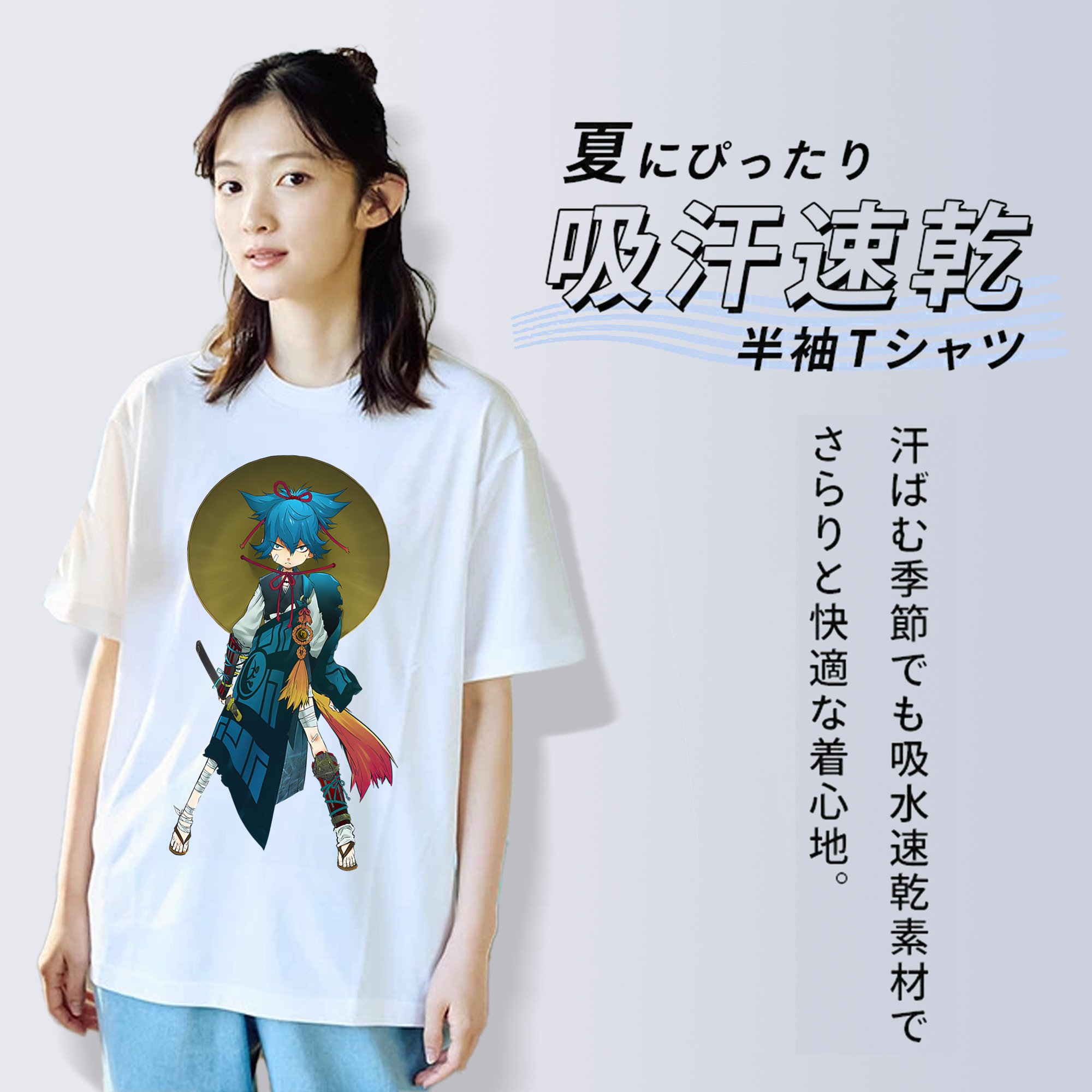 刀剣乱舞 Touken Ranbu 綿100％半袖Tシャツ（フロントプリント）