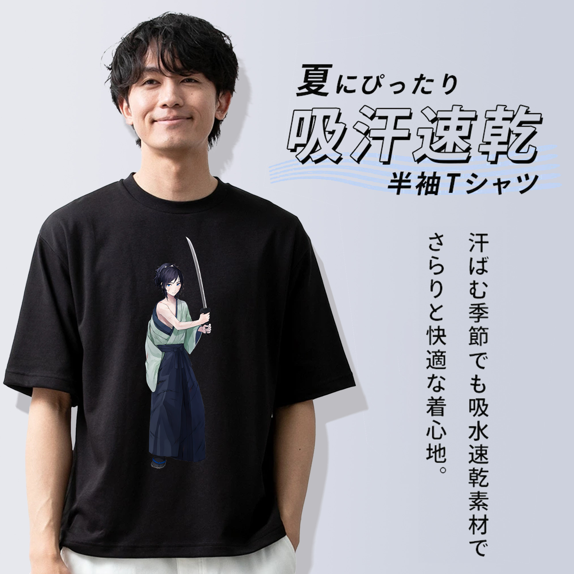 刀剣乱舞 Touken Ranbu 綿100％半袖Tシャツ（フロントプリント）