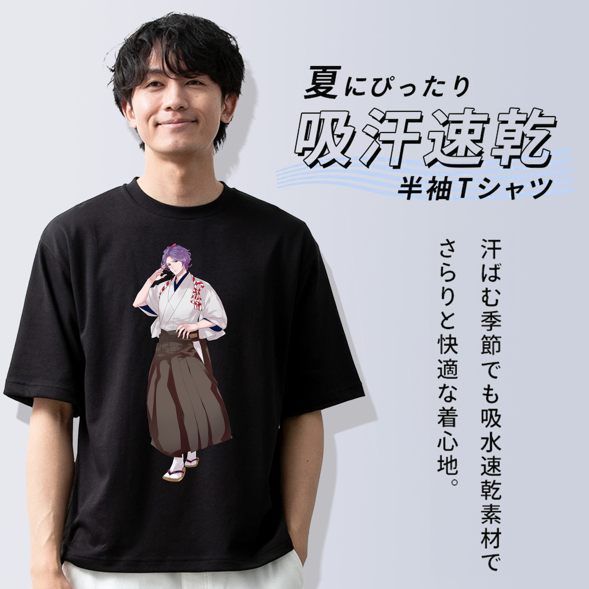 刀剣乱舞 Touken Ranbu 綿100％半袖Tシャツ（フロントプリント）