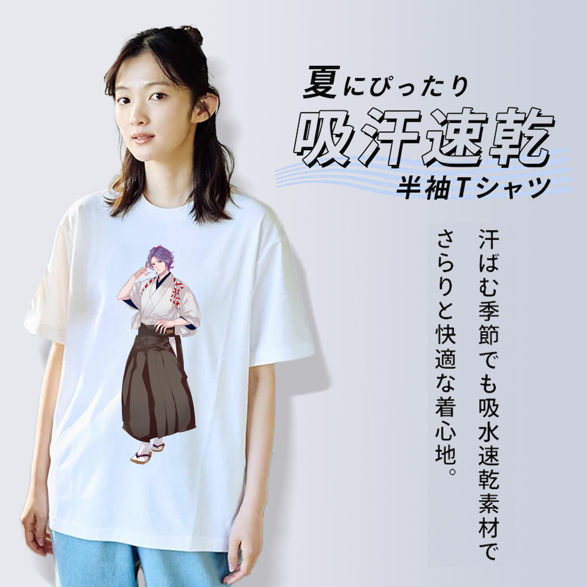 刀剣乱舞 Touken Ranbu 綿100％半袖Tシャツ（フロントプリント）