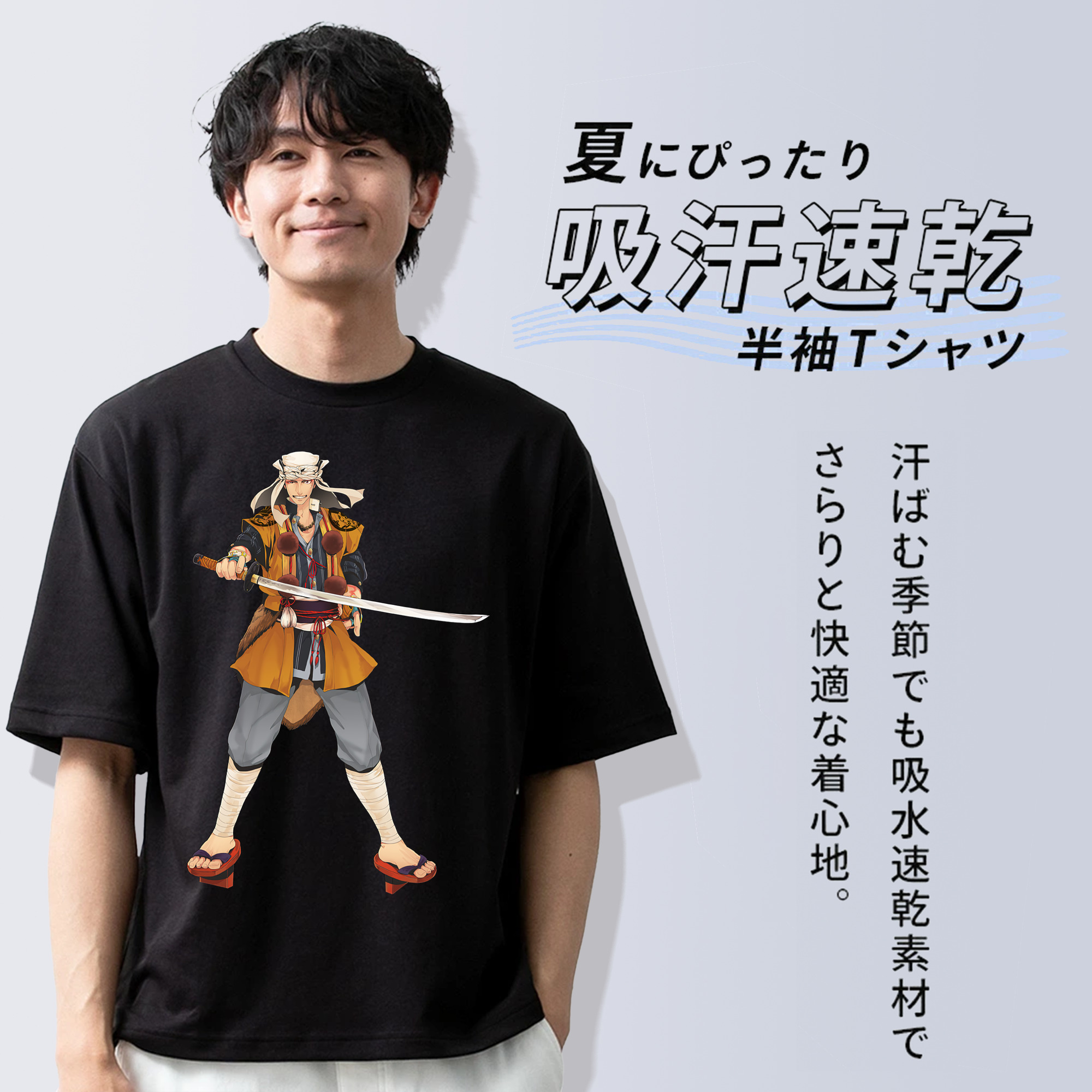 刀剣乱舞 Touken Ranbu 綿100％半袖Tシャツ（フロントプリント）