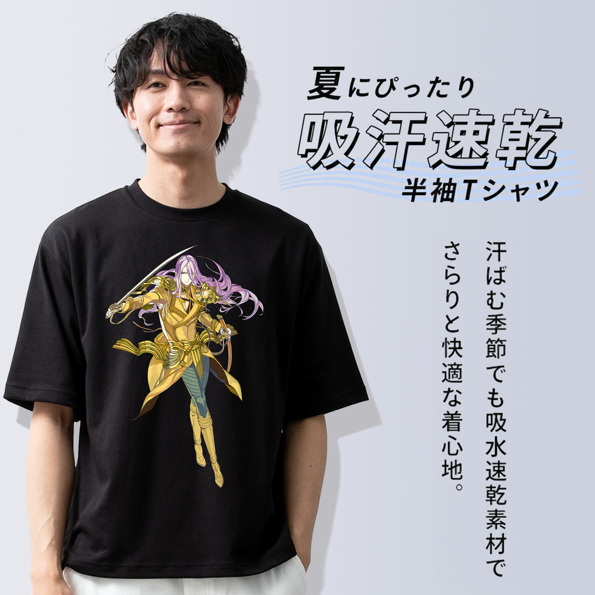 刀剣乱舞 Touken Ranbu 綿100％半袖Tシャツ（フロントプリント）