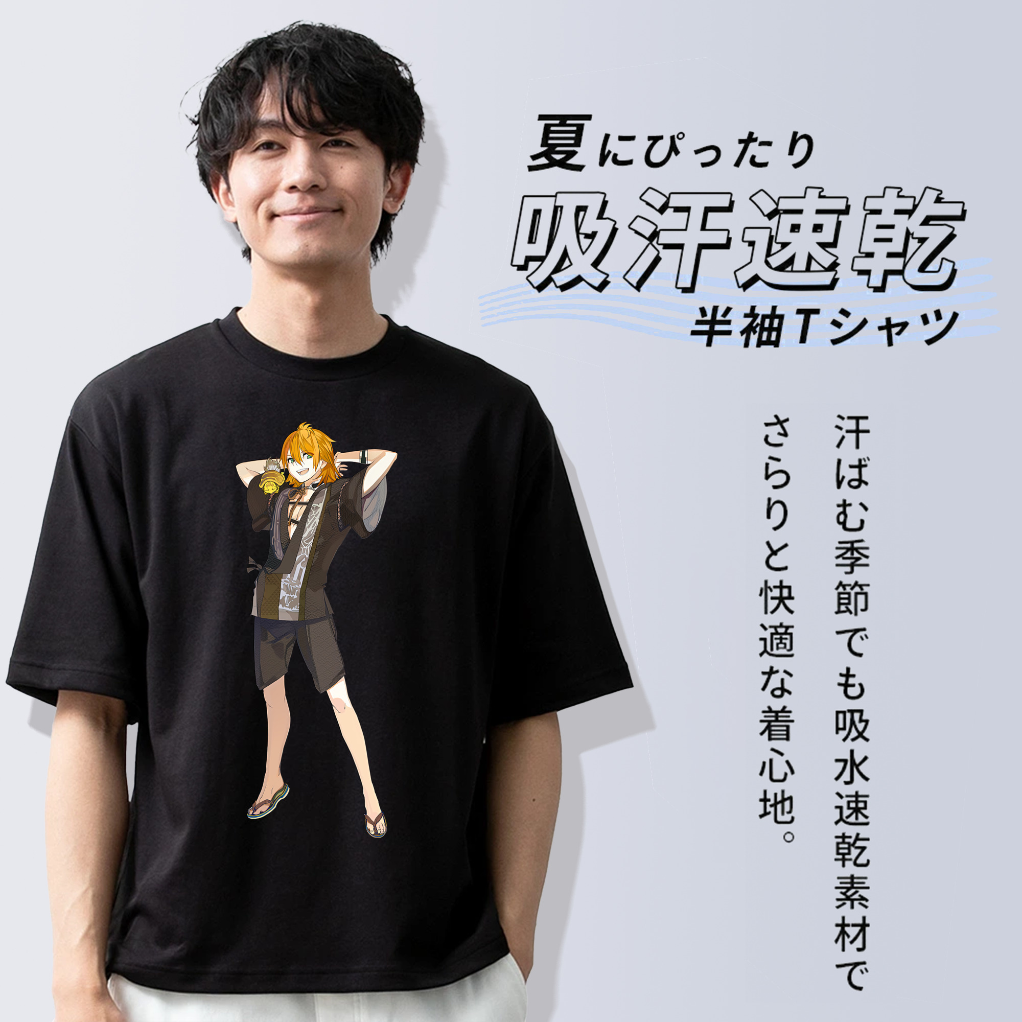 刀剣乱舞 Touken Ranbu 綿100％半袖Tシャツ（フロントプリント）