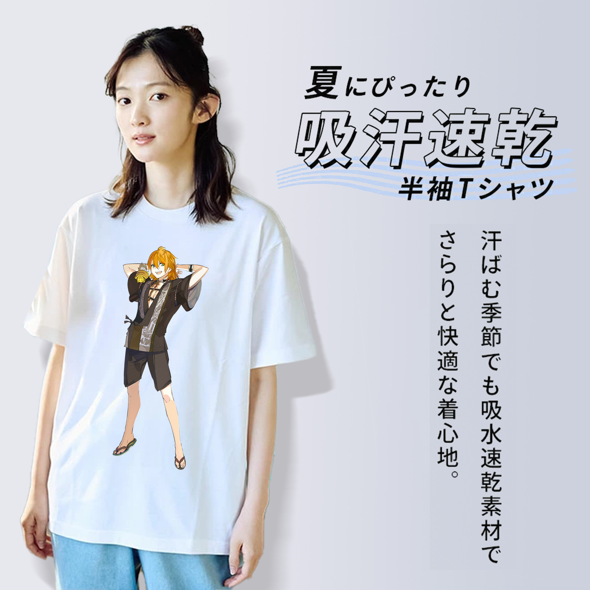 刀剣乱舞 Touken Ranbu 綿100％半袖Tシャツ（フロントプリント）