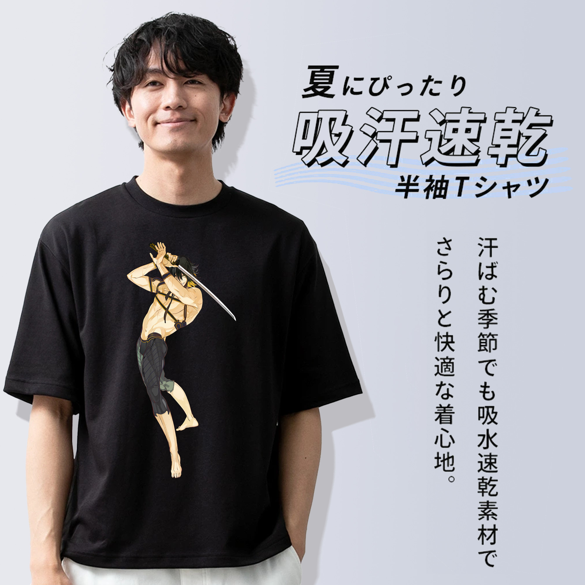 刀剣乱舞 Touken Ranbu 綿100％半袖Tシャツ（フロントプリント）