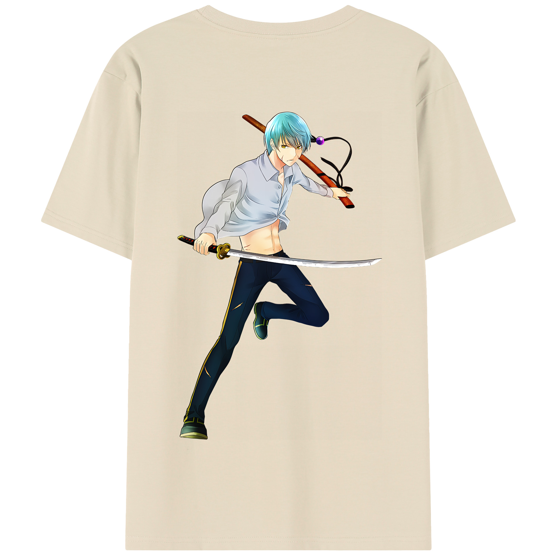 （画像用） 刀剣乱舞 Touken Ranbu 綿100％半袖Tシャツ（背面プリント）