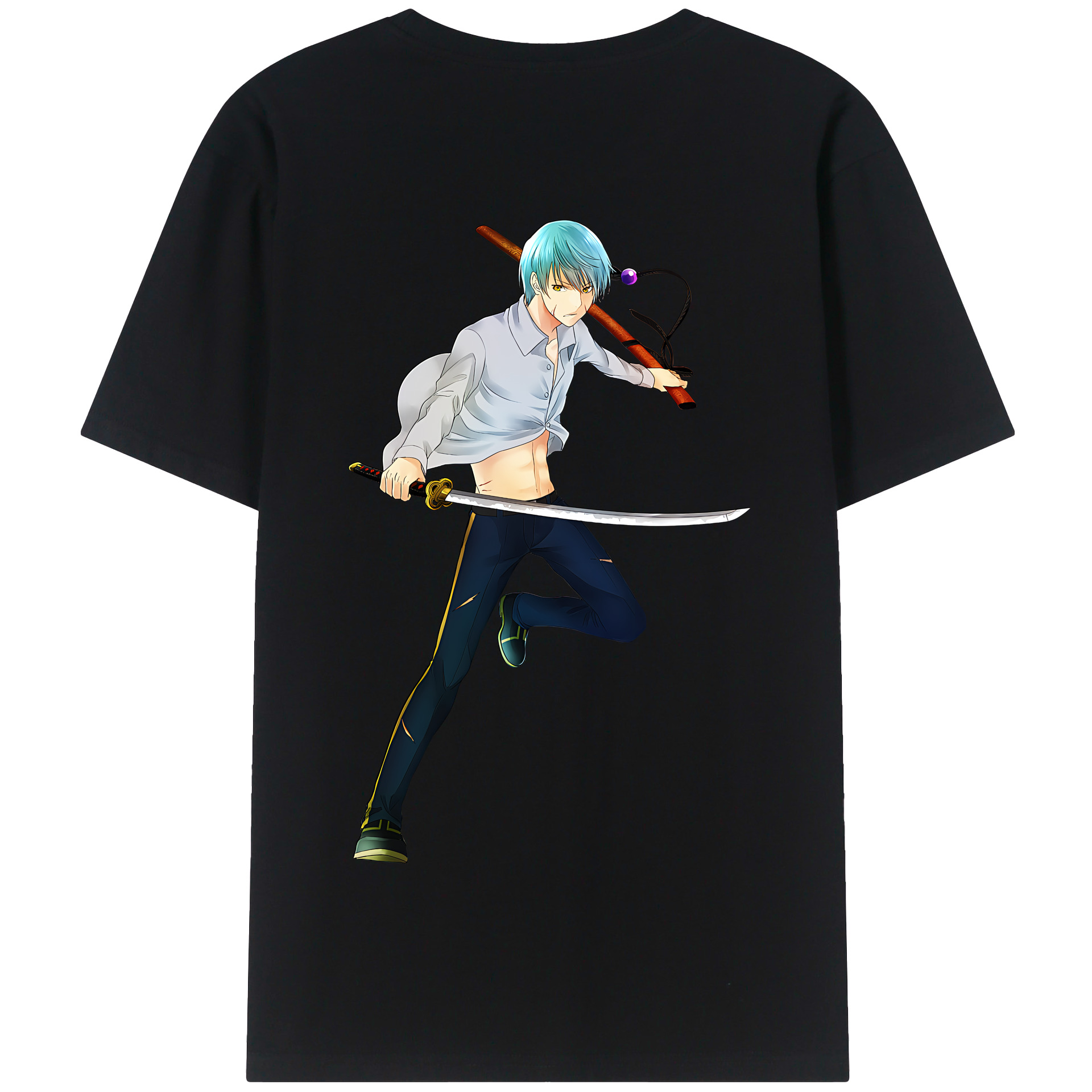 （画像用） 刀剣乱舞 Touken Ranbu 綿100％半袖Tシャツ（背面プリント）