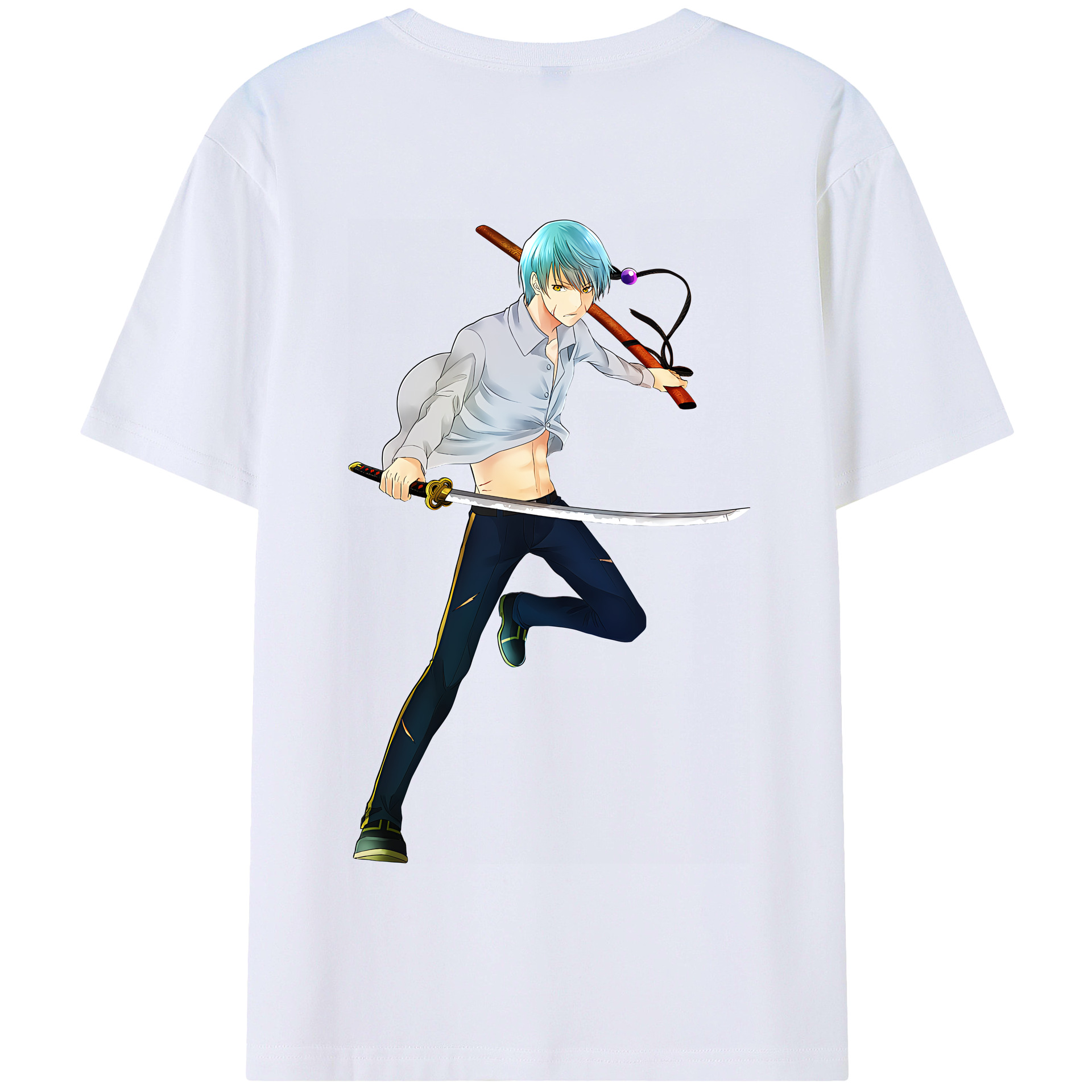 （画像用） 刀剣乱舞 Touken Ranbu 綿100％半袖Tシャツ（背面プリント）