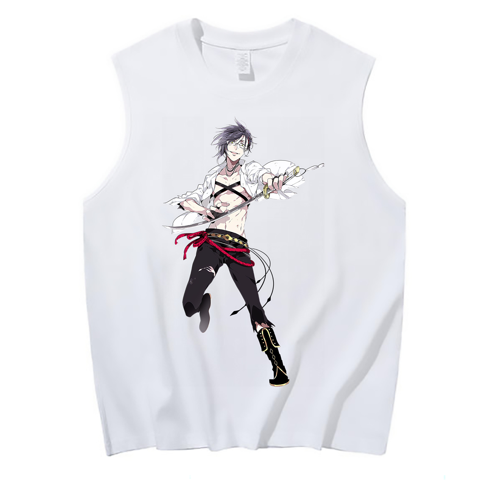 （画像用） 刀剣乱舞 Touken Ranbu コットン100％タンクトップ（フロントプリント）