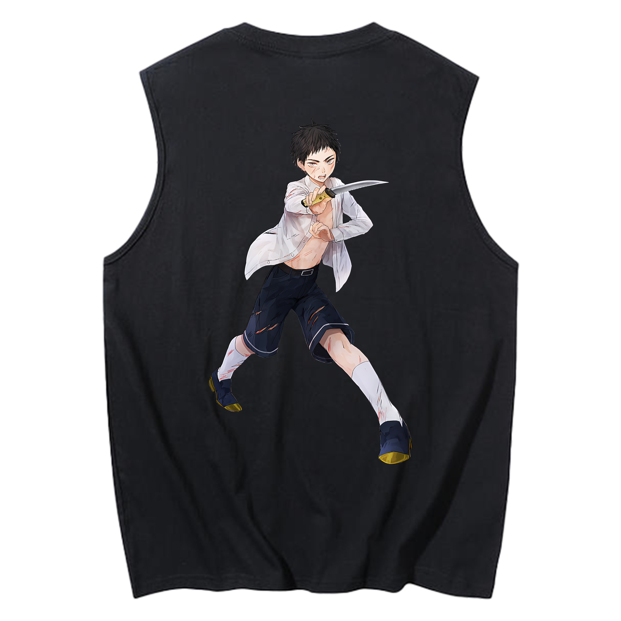 （画像用） 刀剣乱舞 Touken Ranbu コットン100％タンクトップ（背面プリント）
