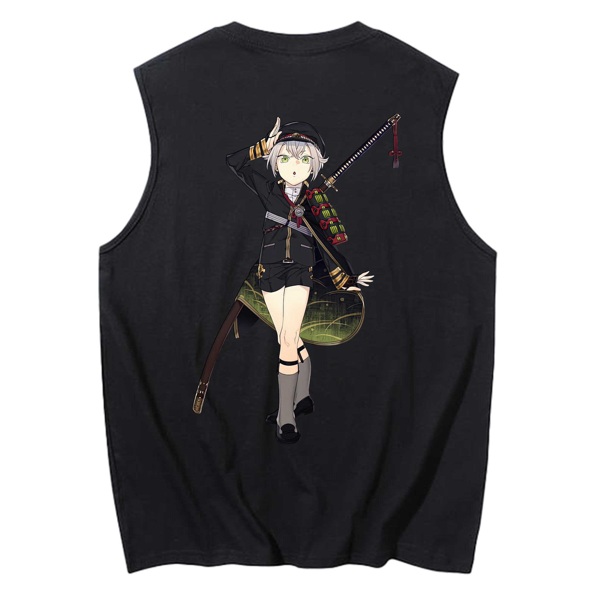 （画像用） 刀剣乱舞 Touken Ranbu コットン100％タンクトップ（背面プリント）