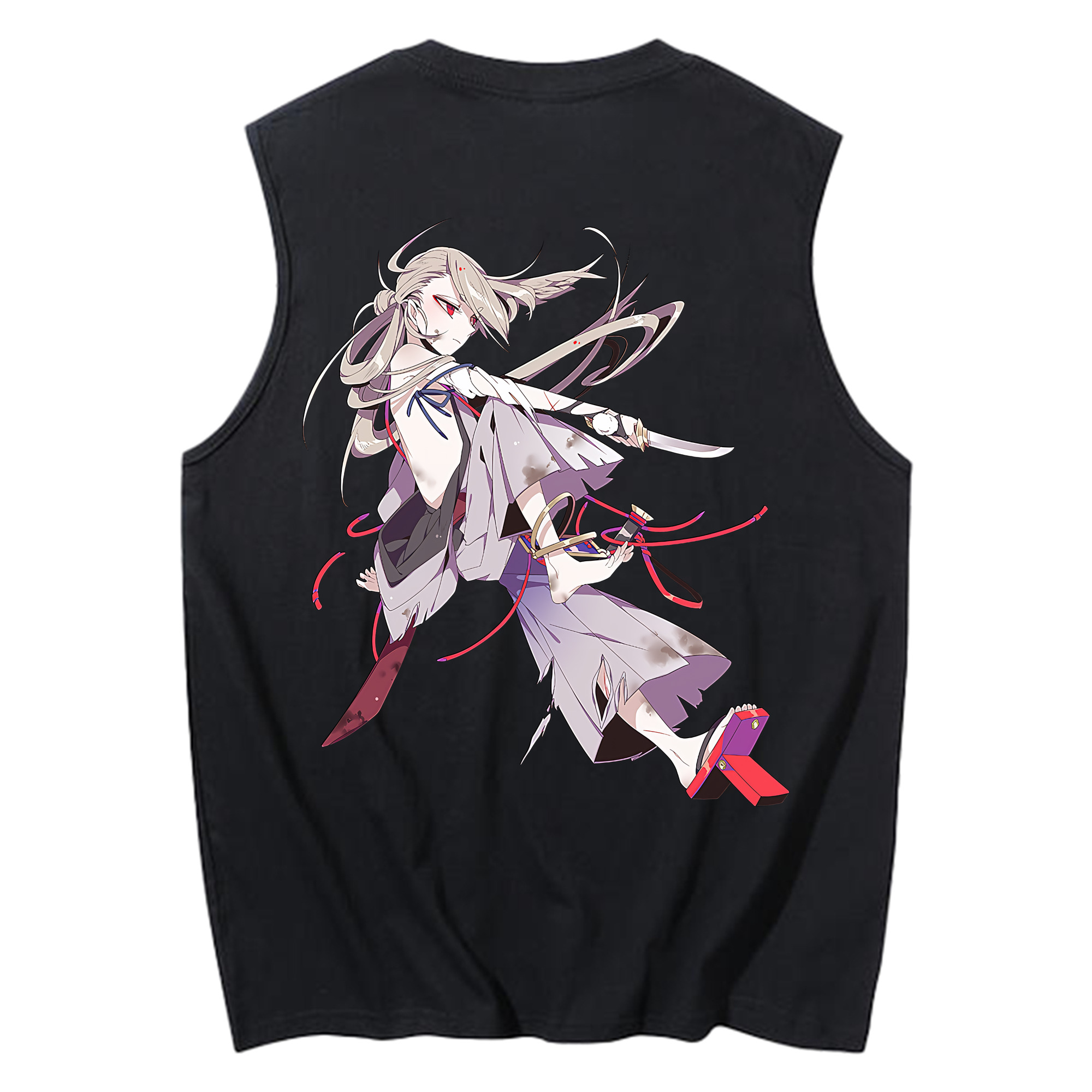 （画像用） 刀剣乱舞 Touken Ranbu コットン100％タンクトップ（背面プリント）
