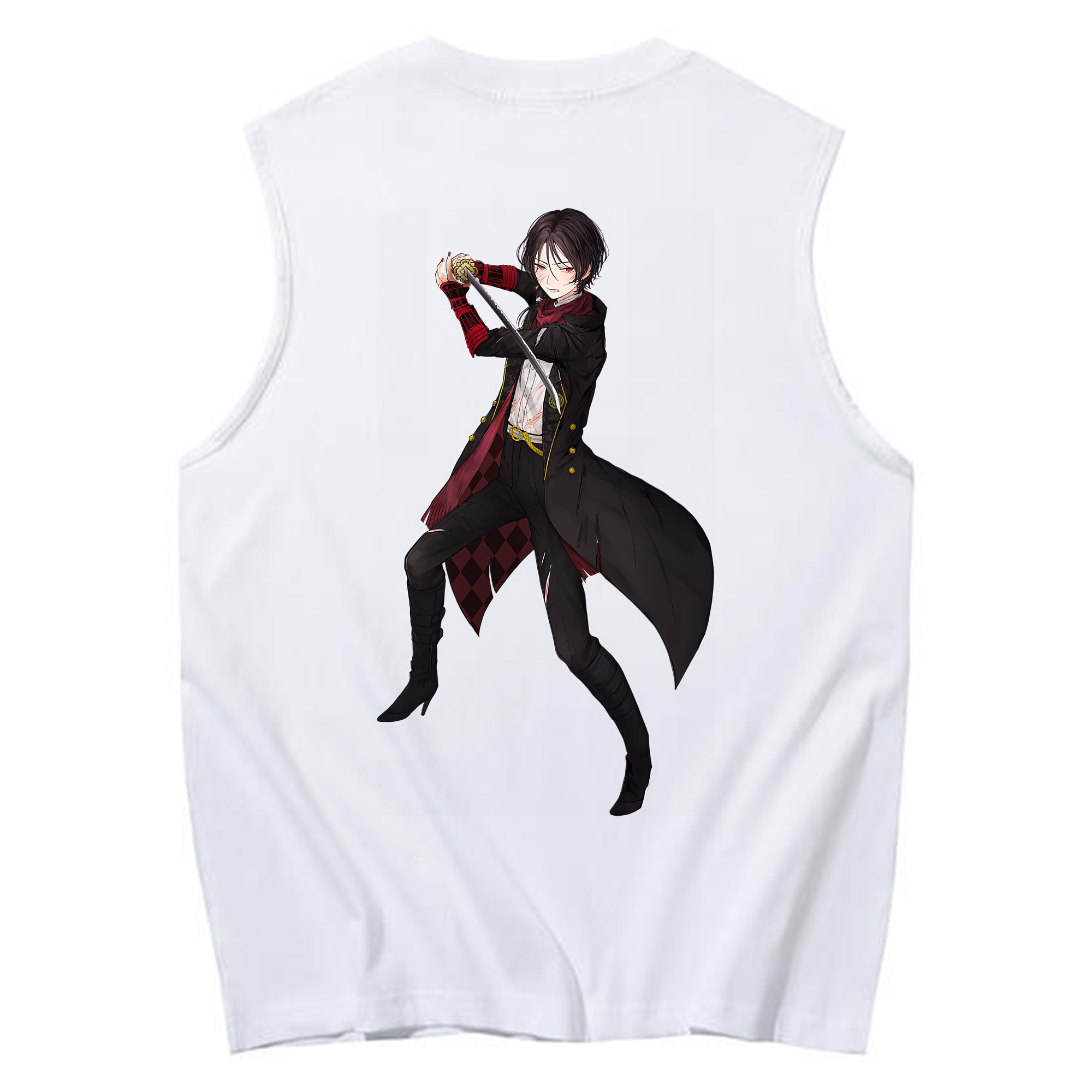 （画像用） 刀剣乱舞 Touken Ranbu コットン100％タンクトップ（背面プリント）