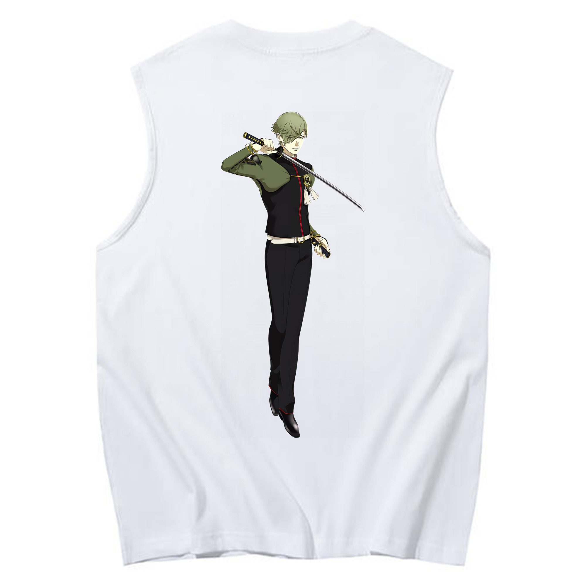 （画像用） 刀剣乱舞 Touken Ranbu コットン100％タンクトップ（背面プリント）