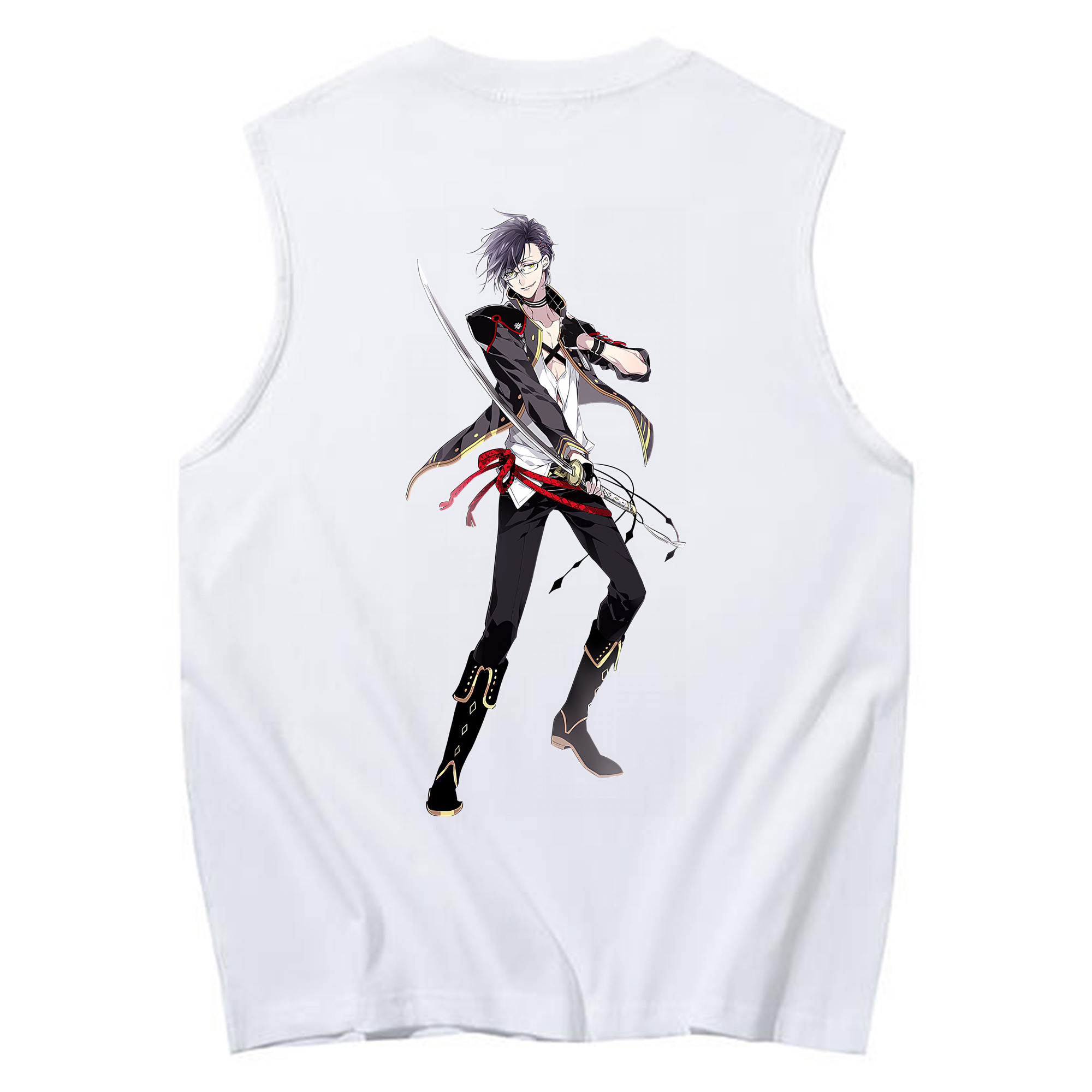 （画像用） 刀剣乱舞 Touken Ranbu コットン100％タンクトップ（背面プリント）